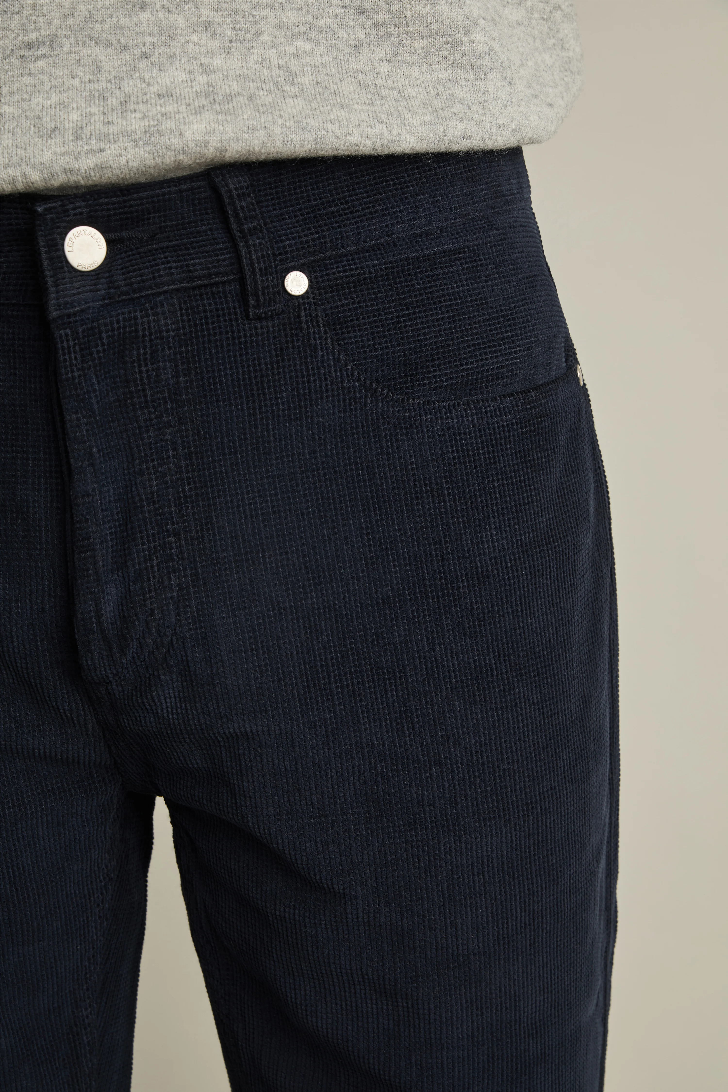 5 Poches velours bleu marine - Image 3