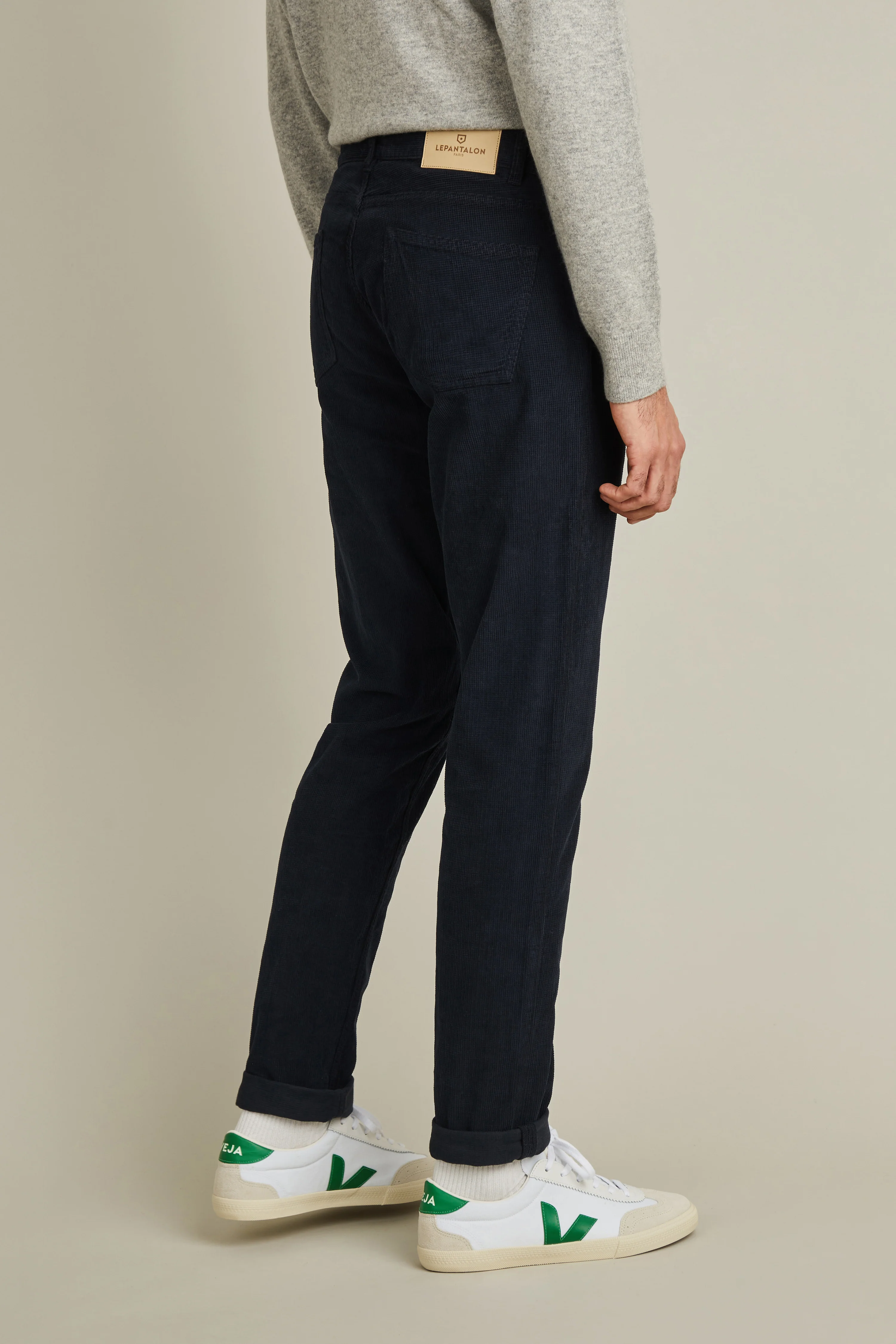 5 Poches velours bleu marine - Image 5