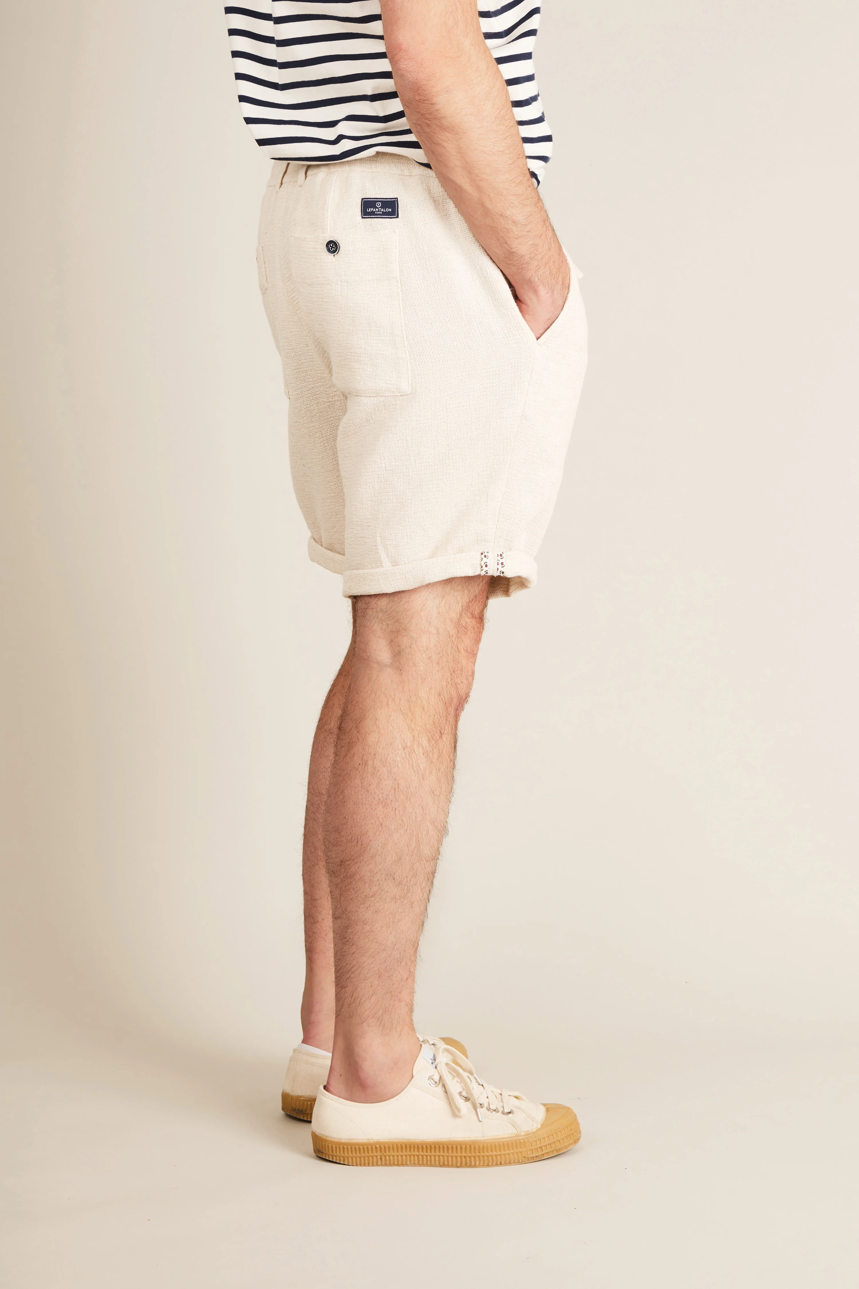 Bermuda aéré écru - Image 8