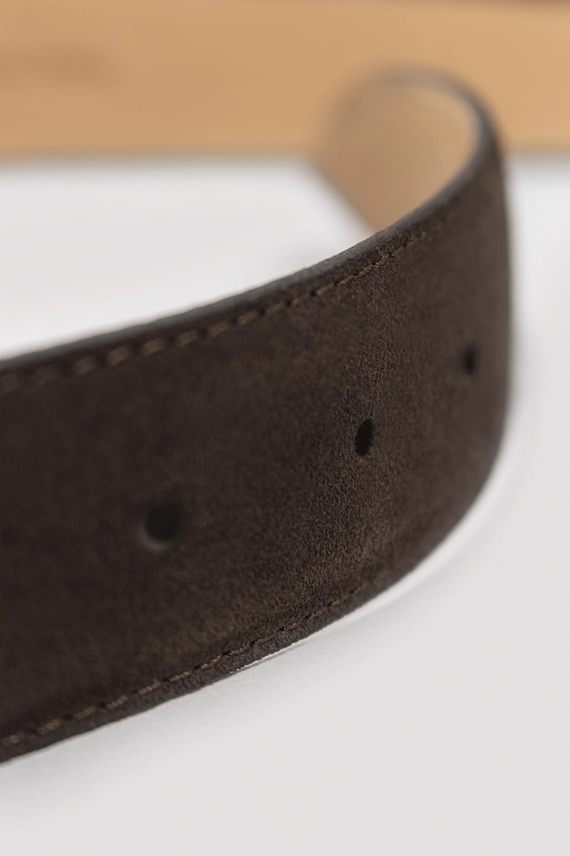 Ceinture en suède marron - Image 3