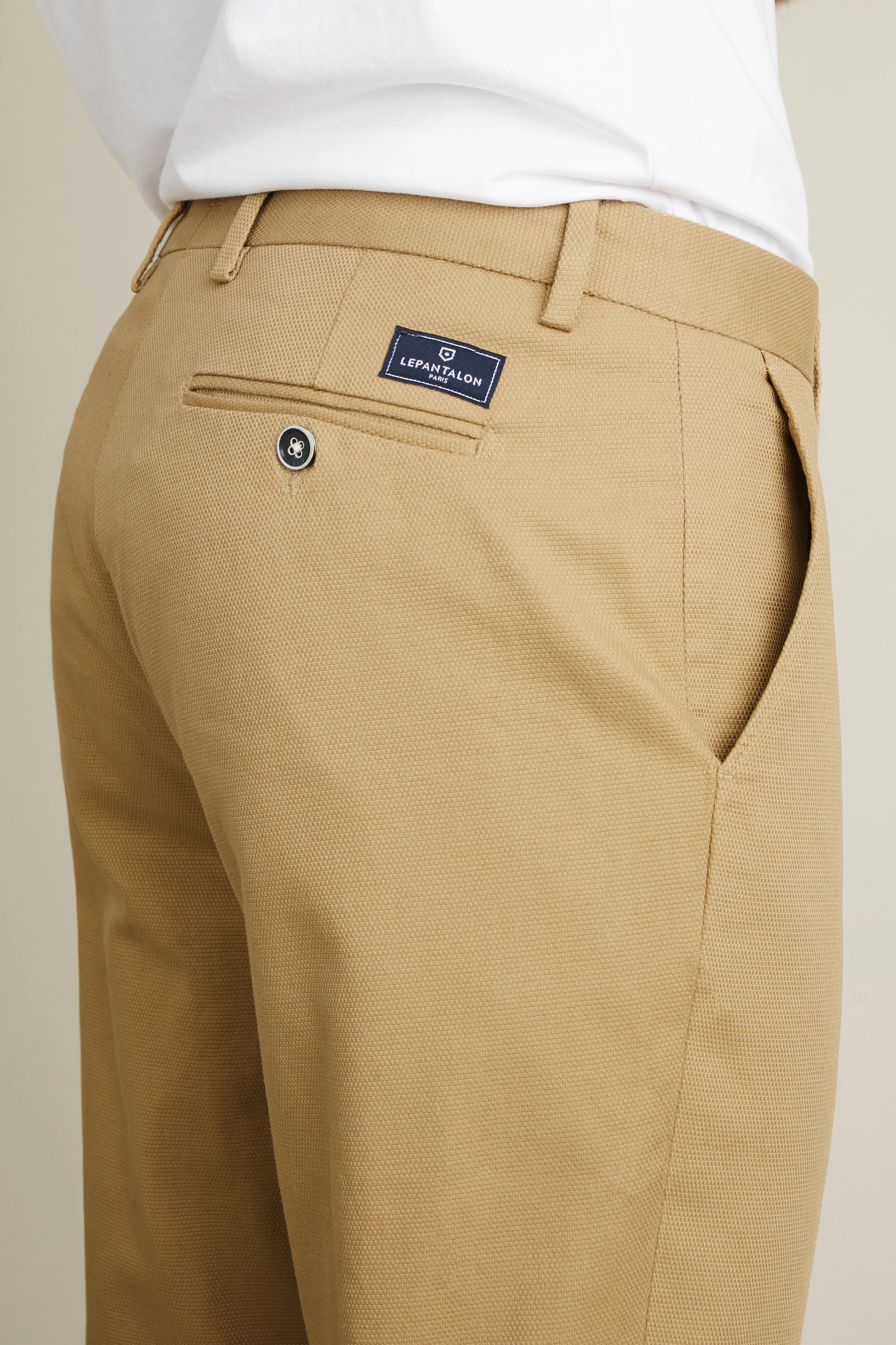 Chino texturé beige - Image 3