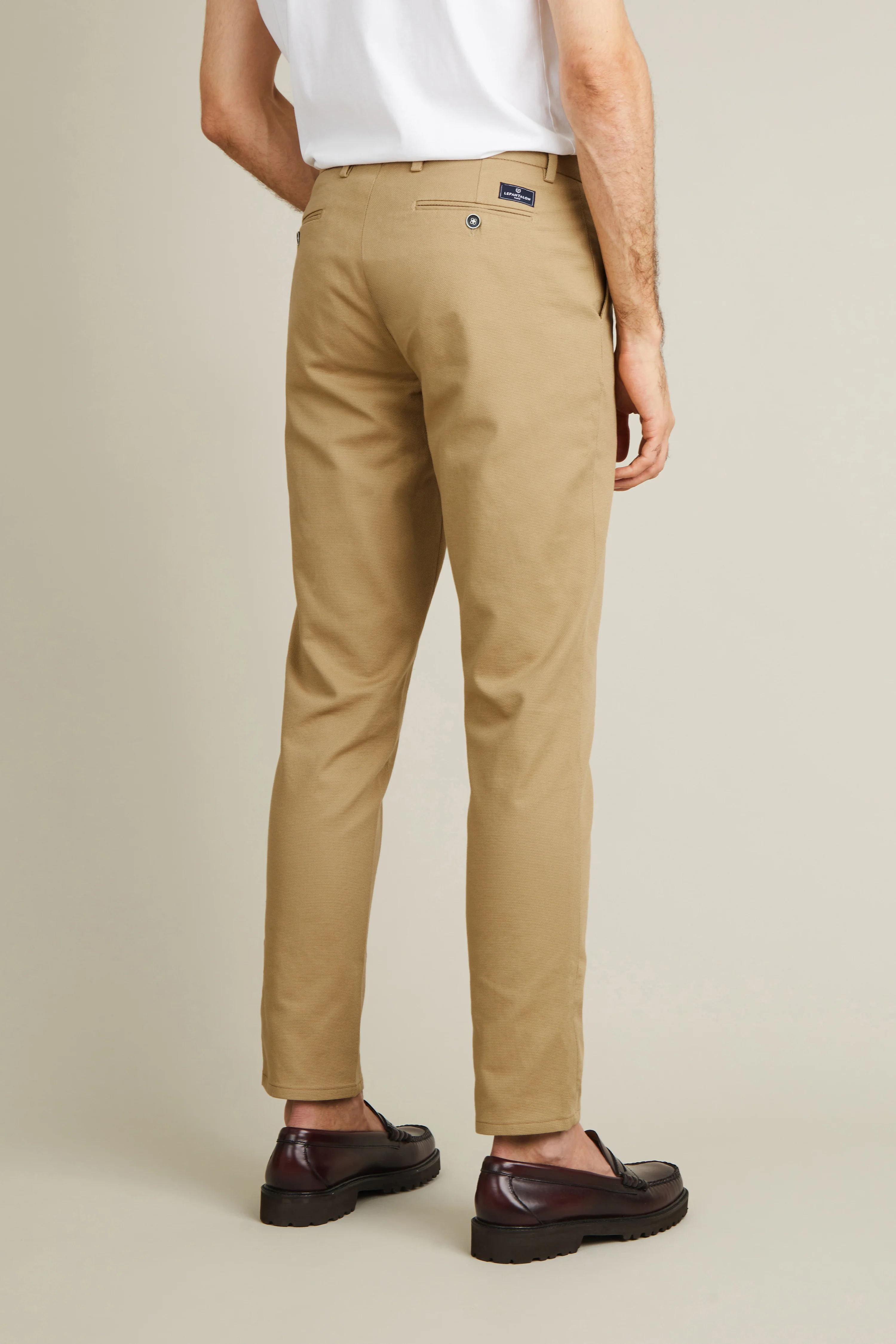Chino texturé beige - Image 4