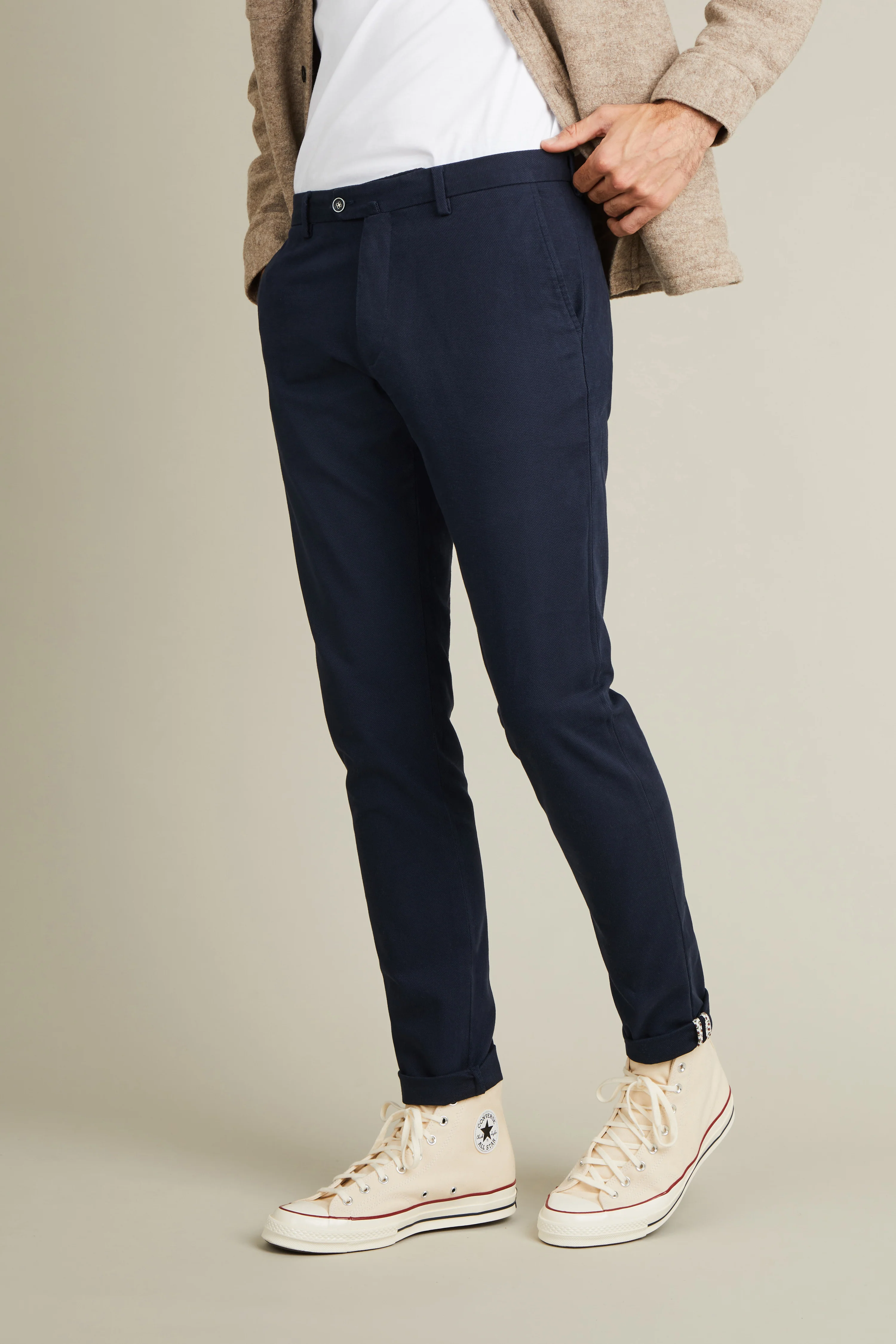 Chino texturé bleu marine - Image 4