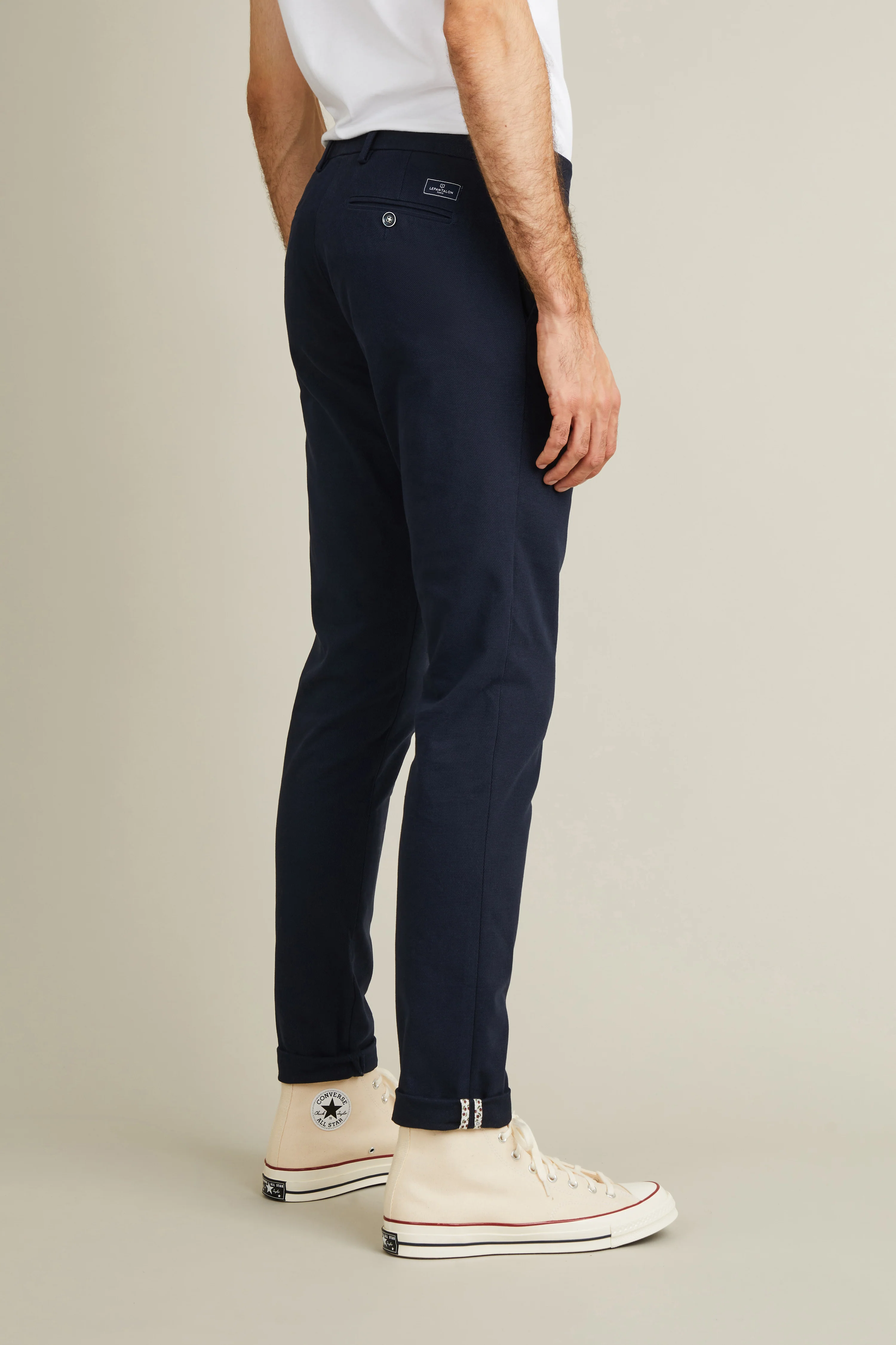 Chino texturé bleu marine - Image 5
