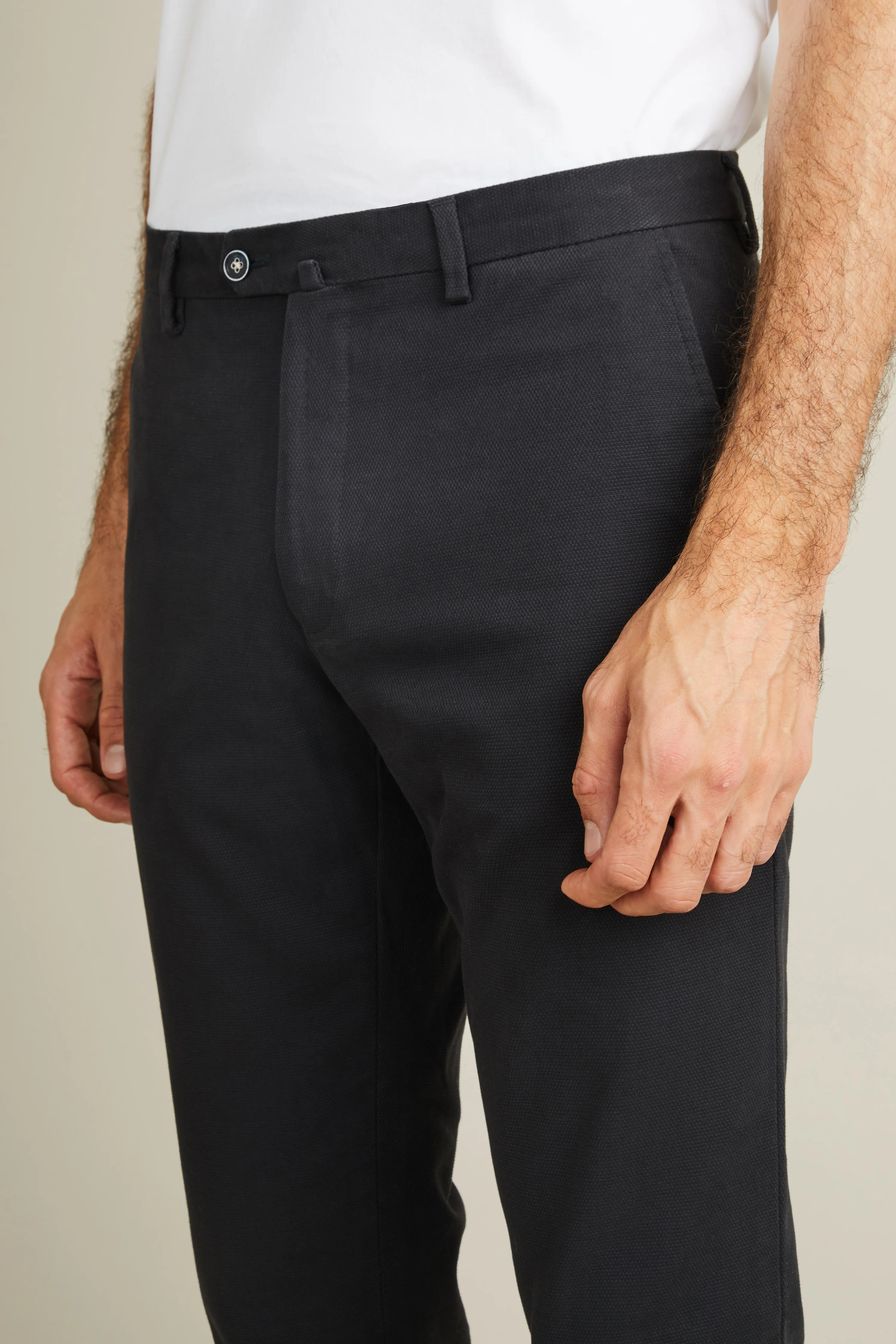 Chino texturé gris anthracite - Image 3