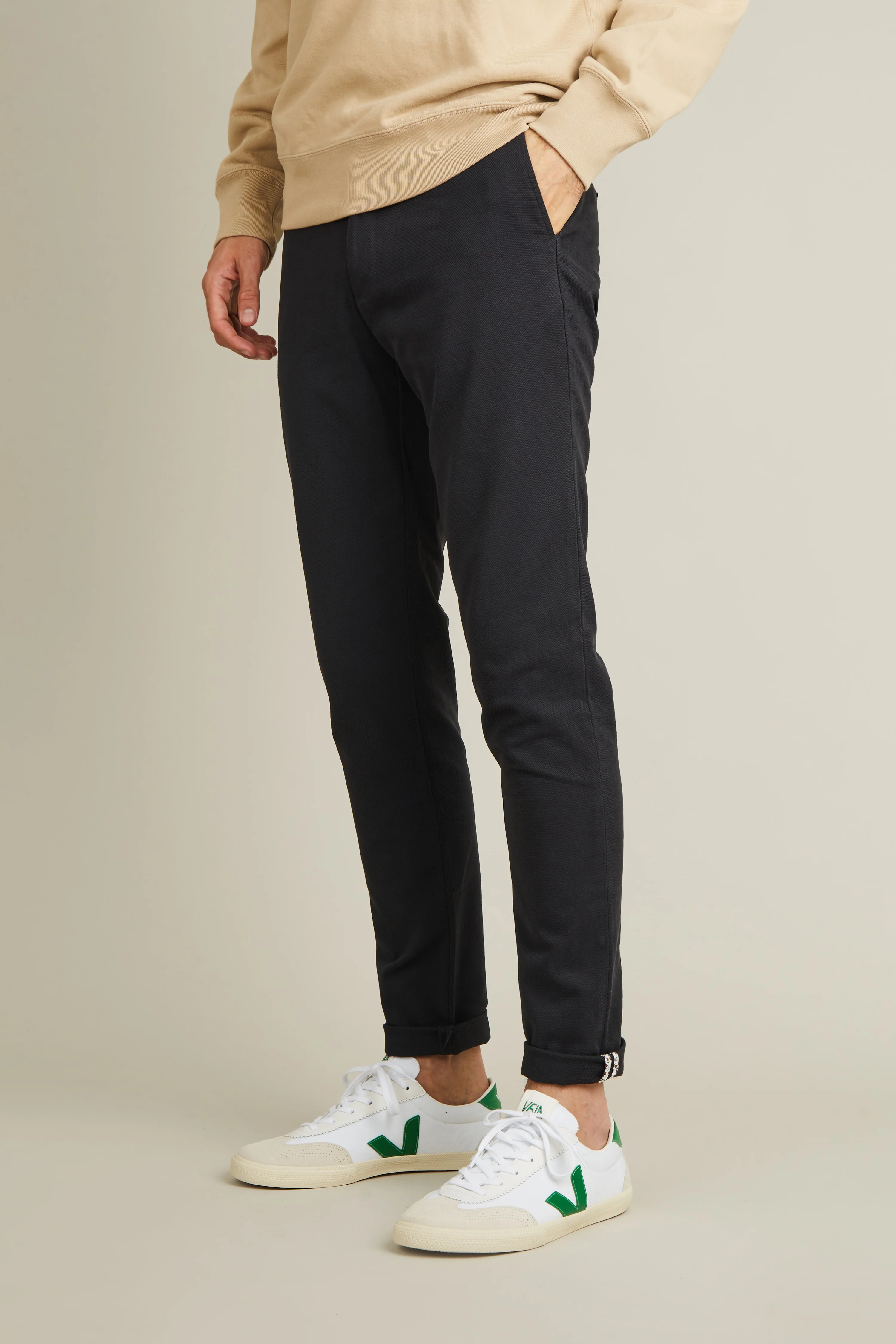 Chino texturé gris anthracite - Image 4