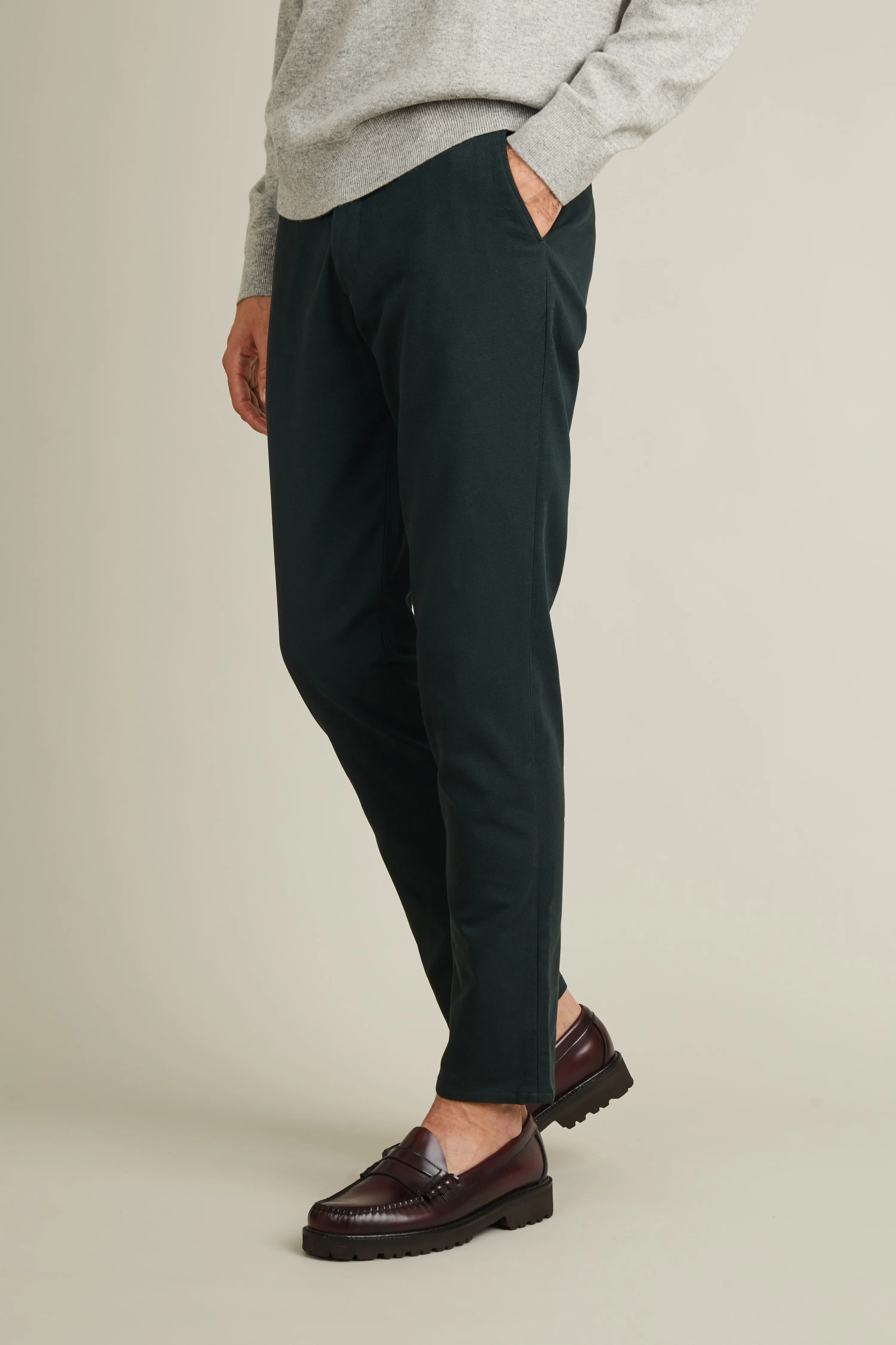 Chino texturé vert anglais - Image 5