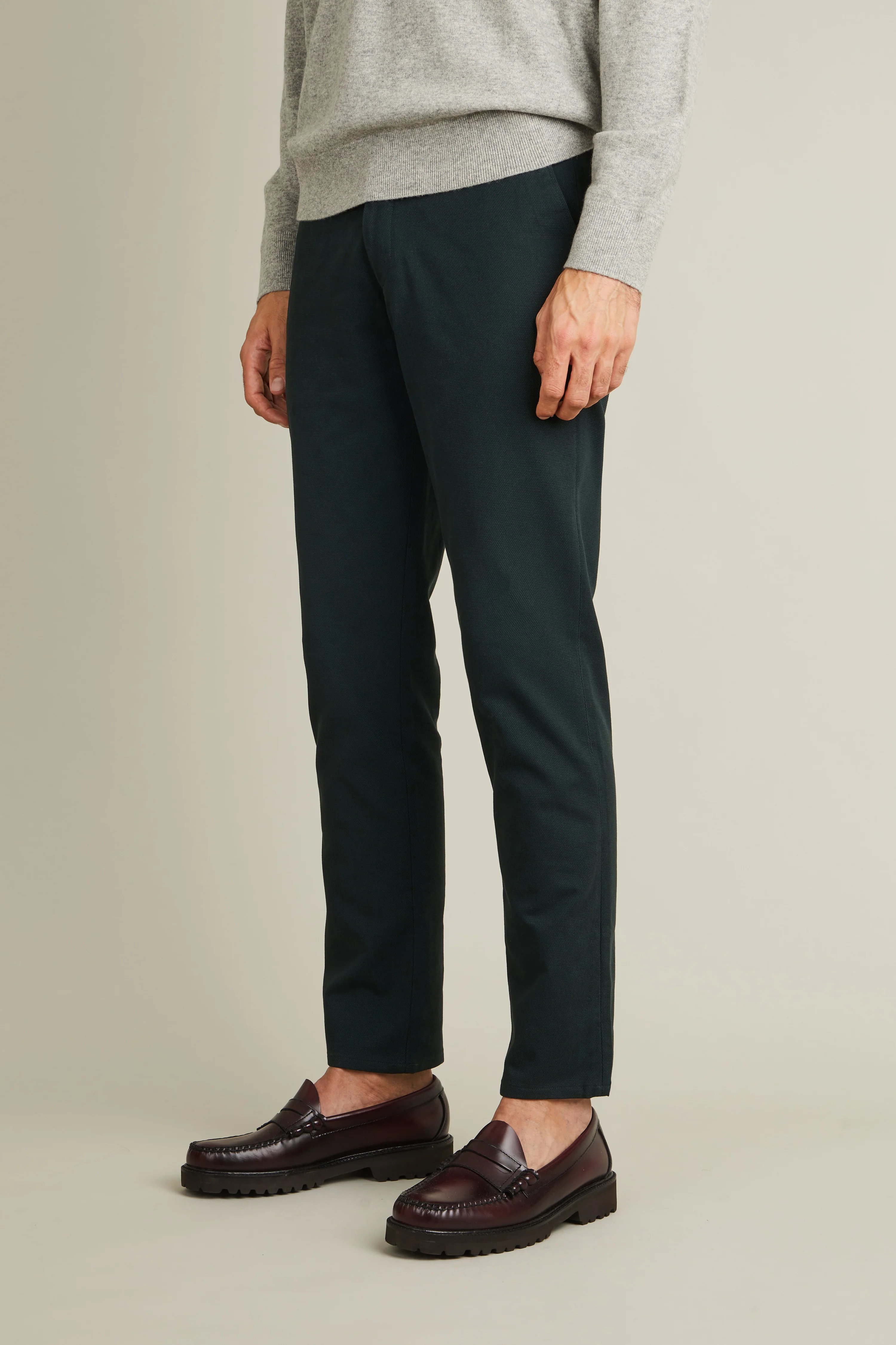 Chino texturé vert anglais - Image 8