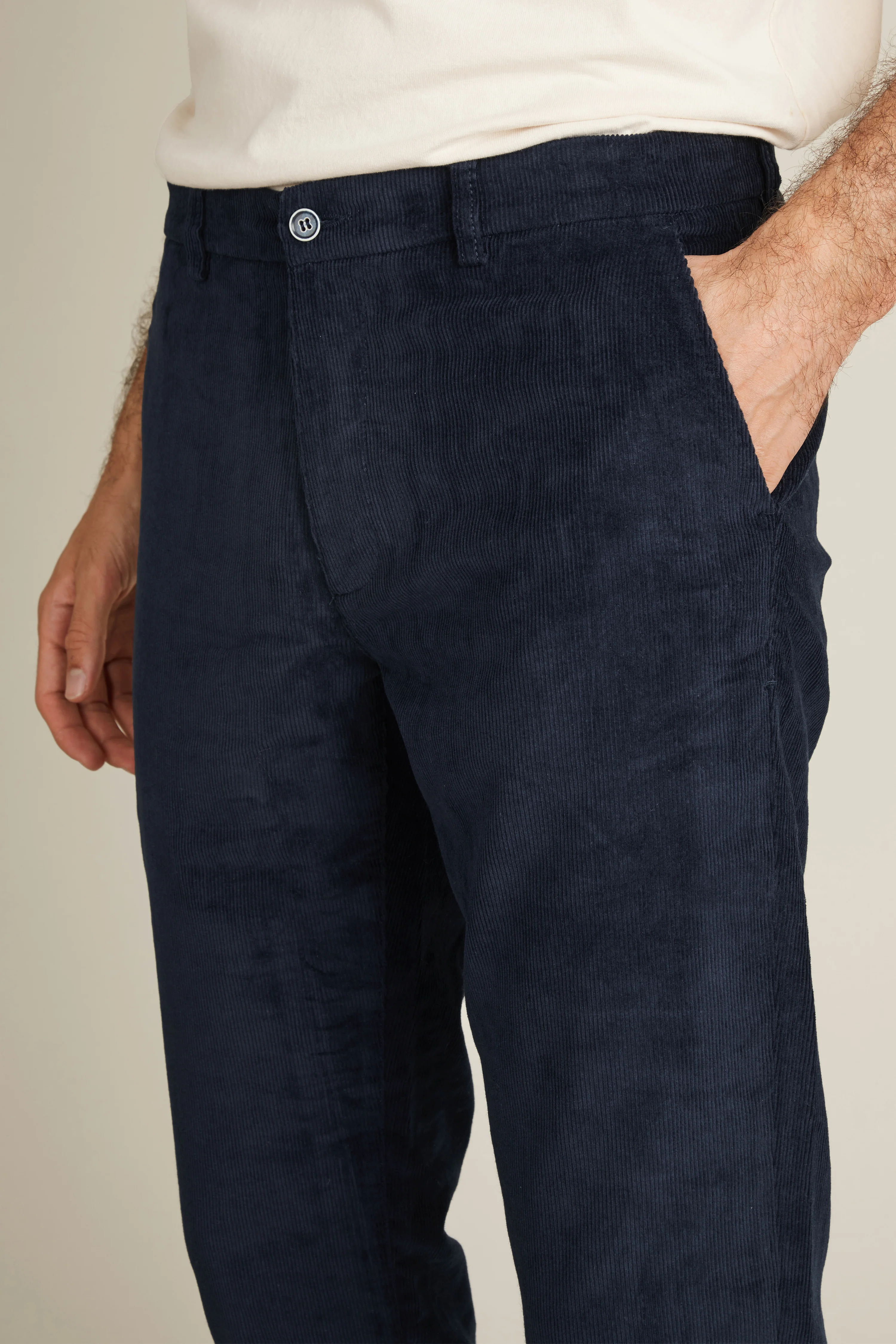 Chino velours bleu marine - Image 3