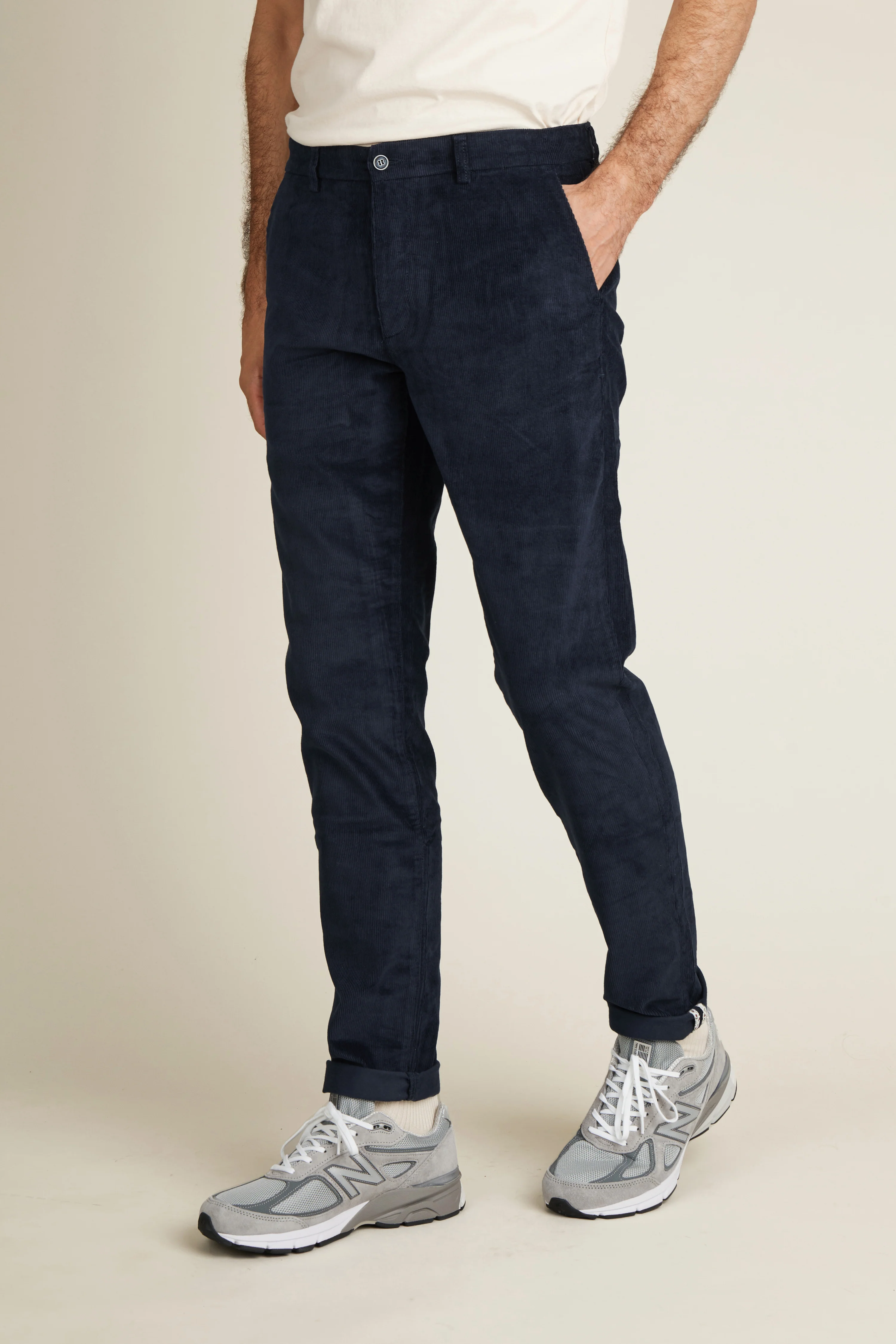 Chino velours bleu marine - Image 4