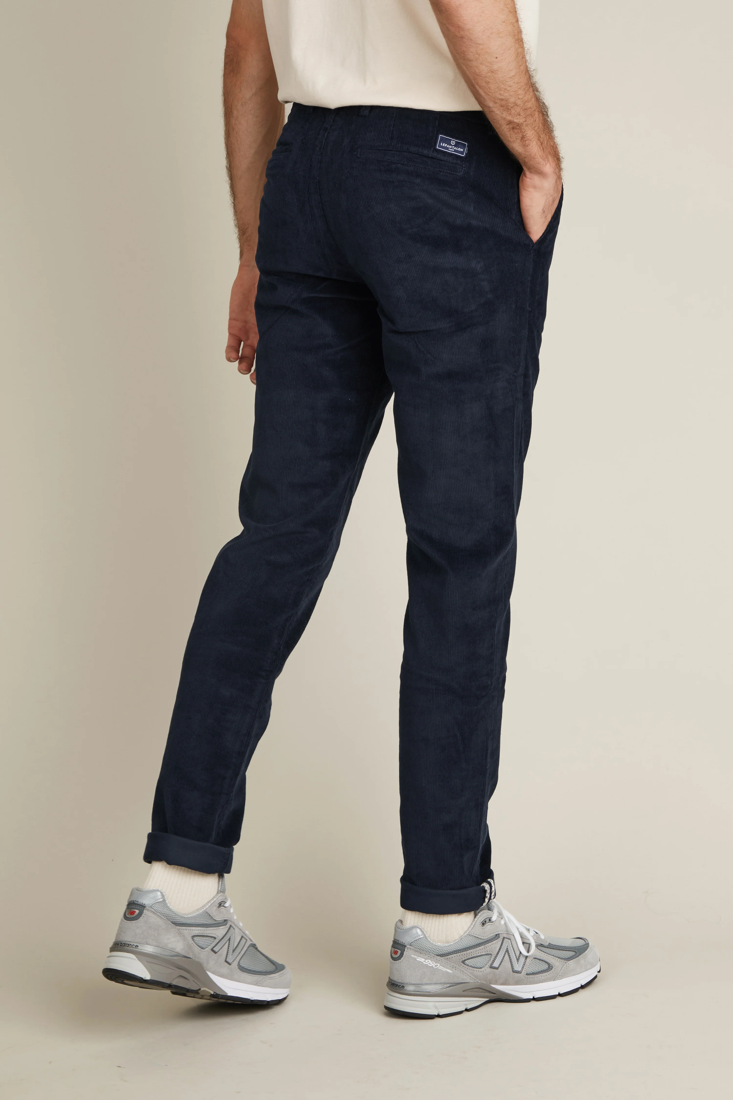 Chino velours bleu marine - Image 5