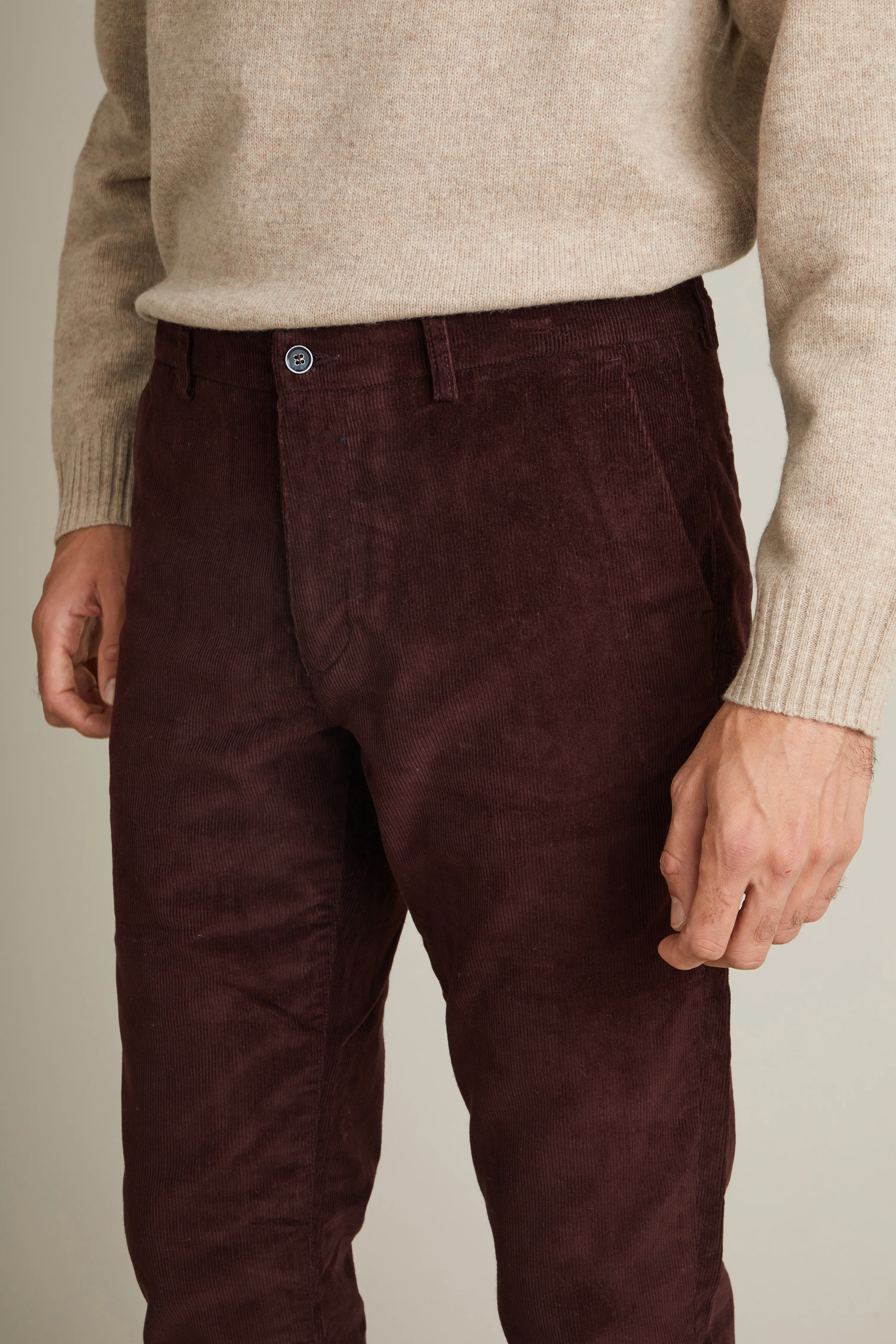Chino velours bordeaux - Image 3