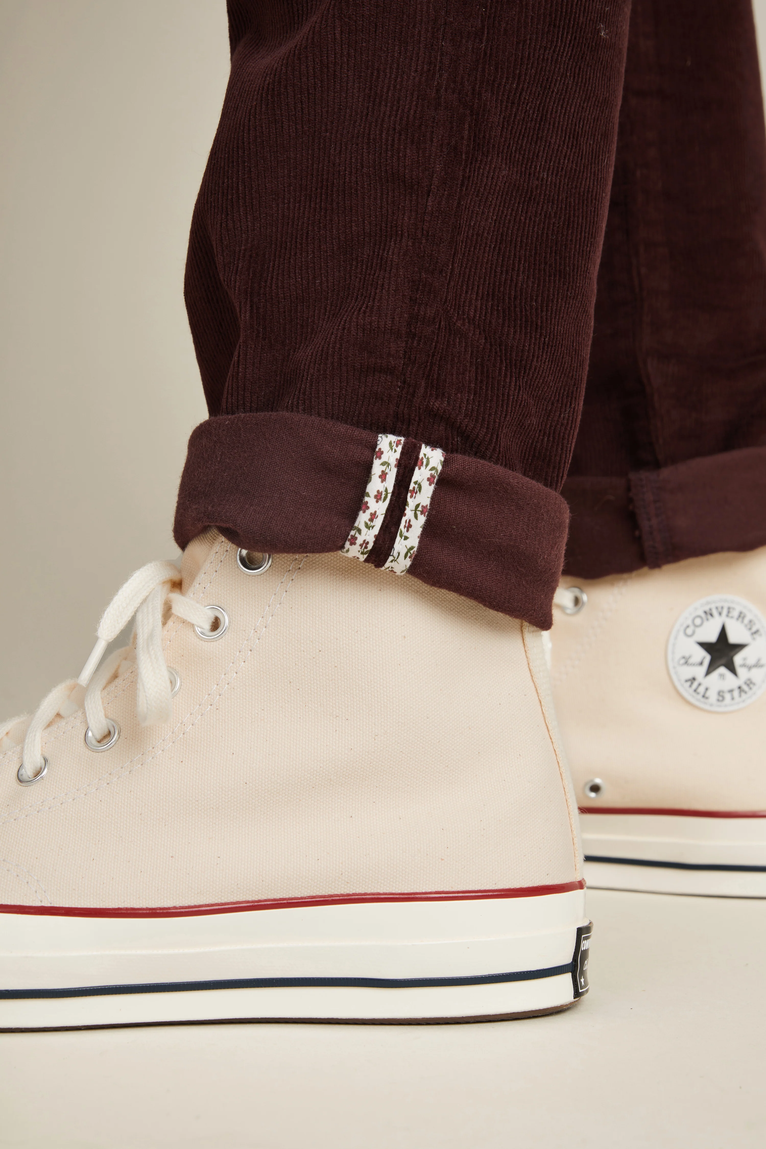 Chino velours bordeaux - Image 6