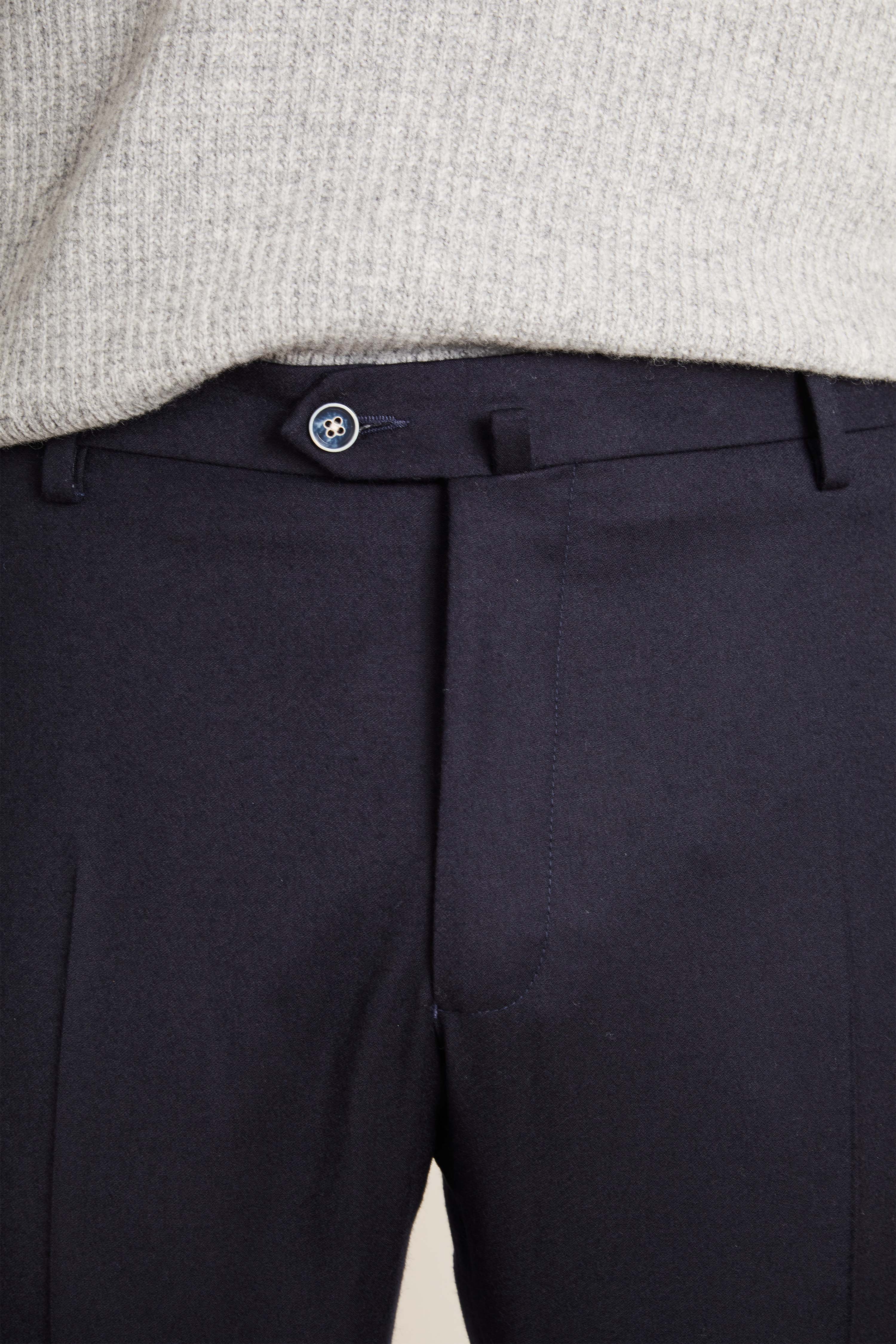 Pantalon flanelle stretch bleu marine - Image 4