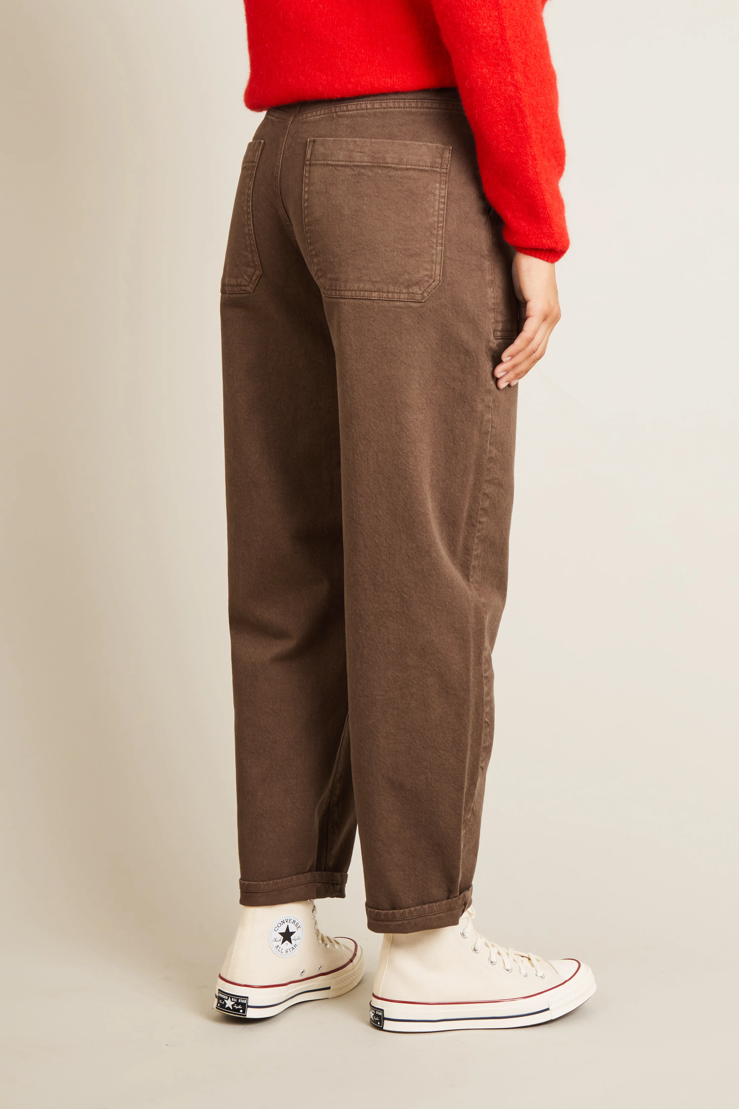 Jean balloon marron - Image 3