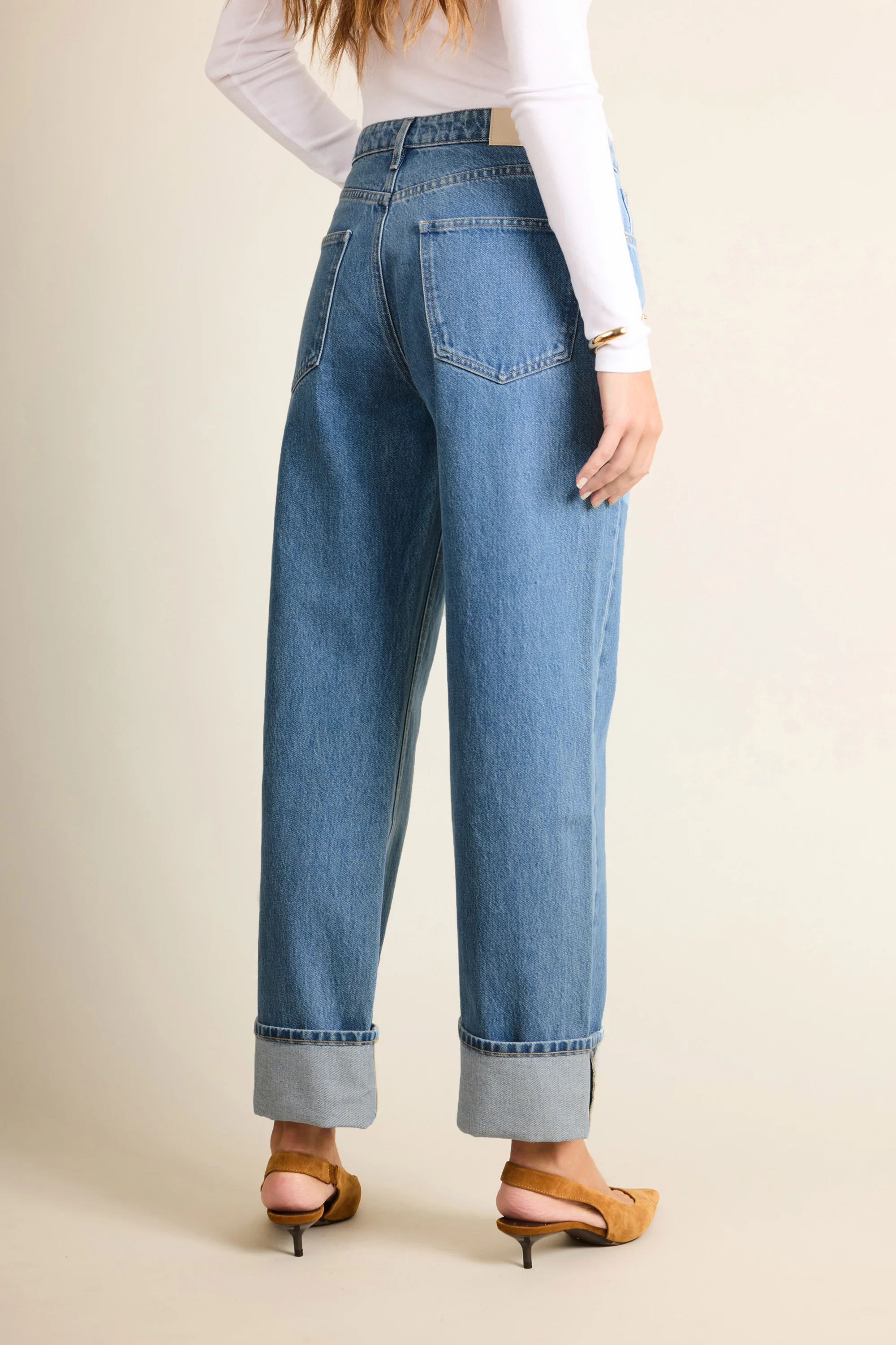 Jean boyfriend middle blue - Image 5