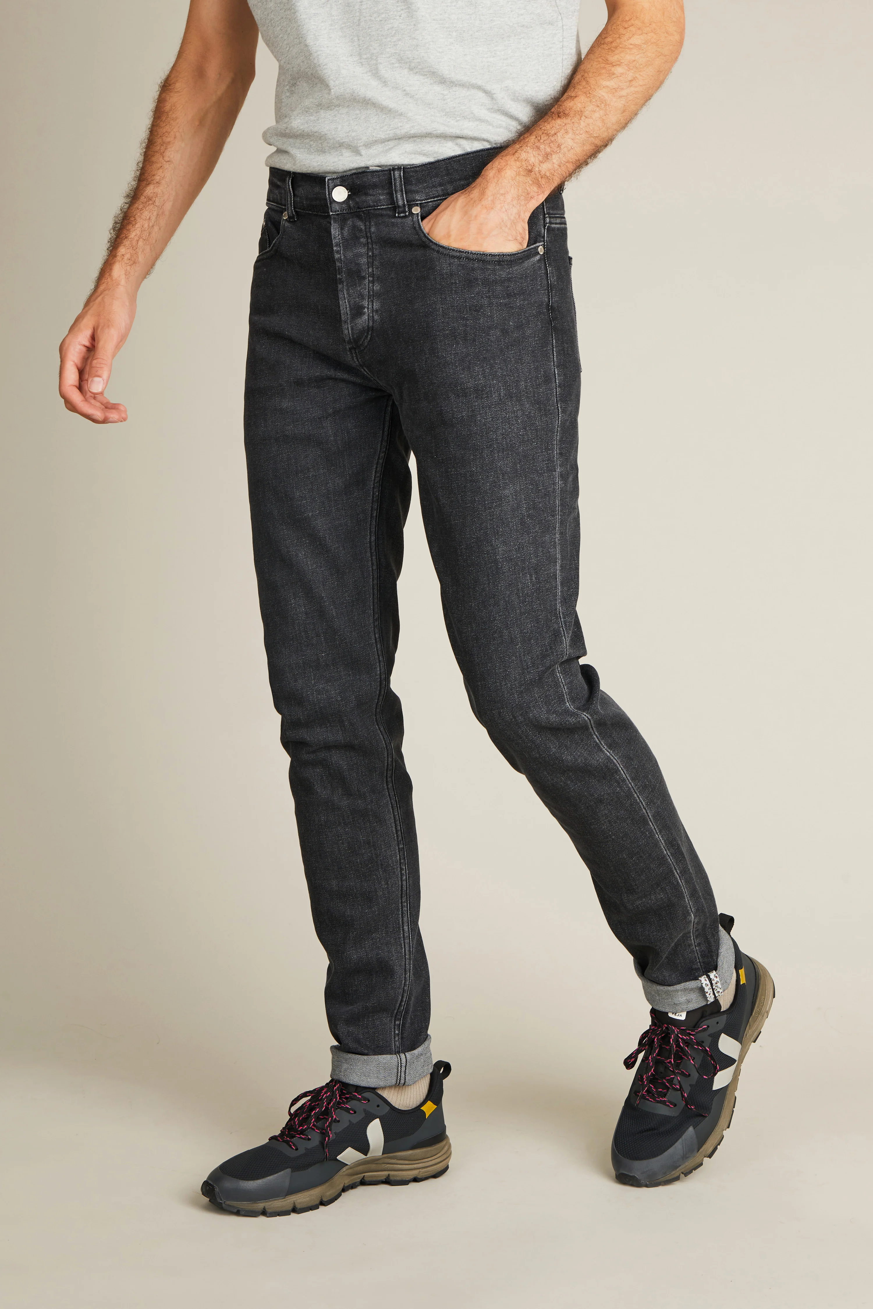 Jean classique noir stone - Image 4