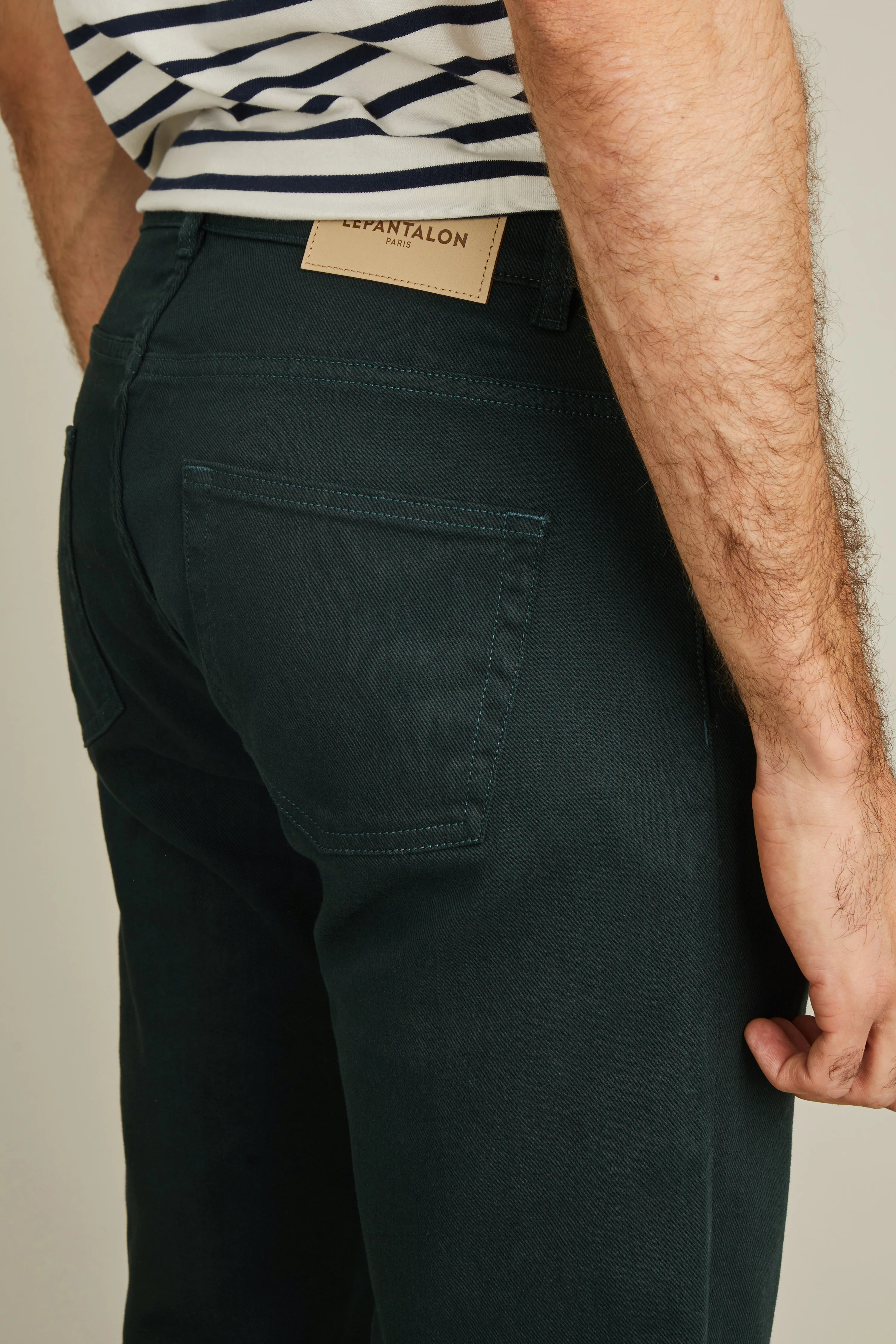 Jean coloré vert anglais - Image 3