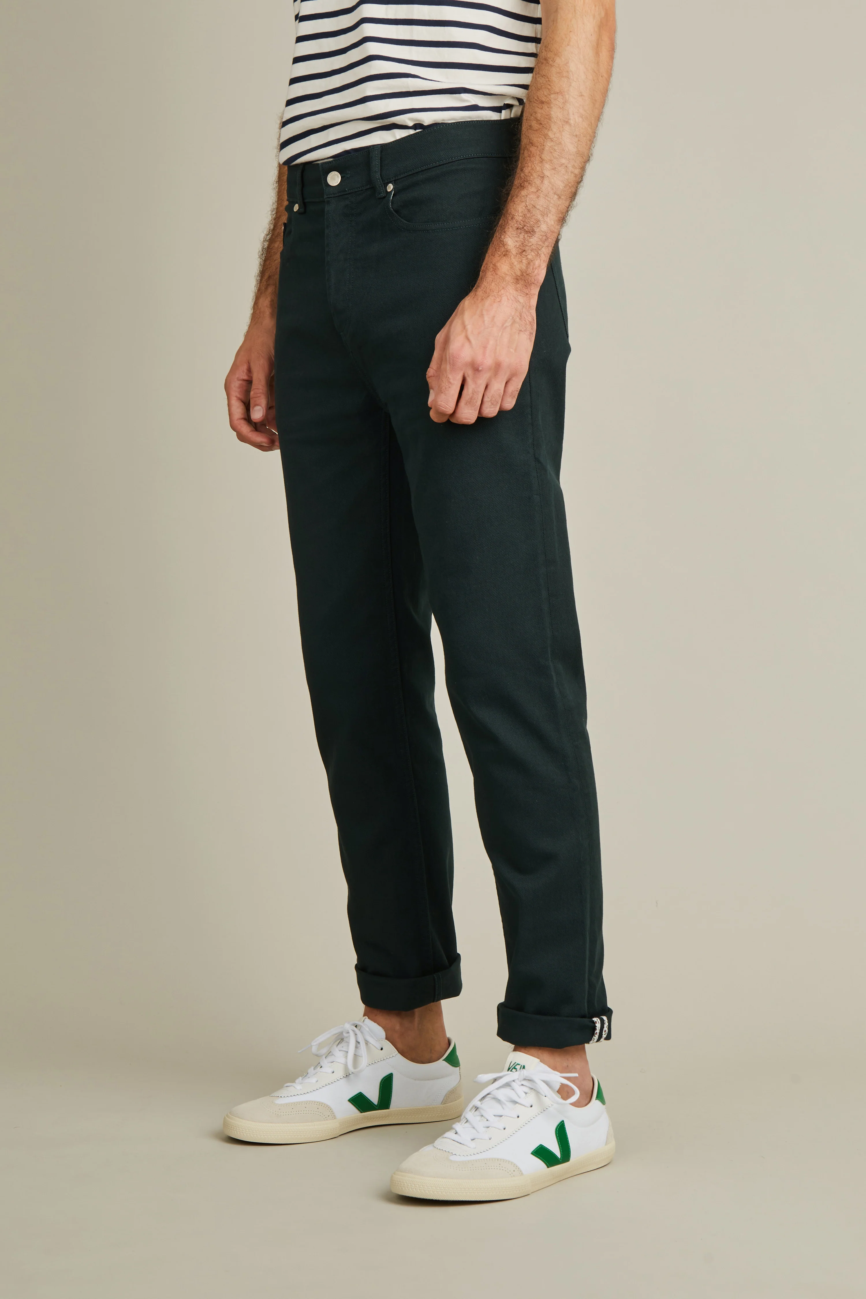 Jean coloré vert anglais - Image 4