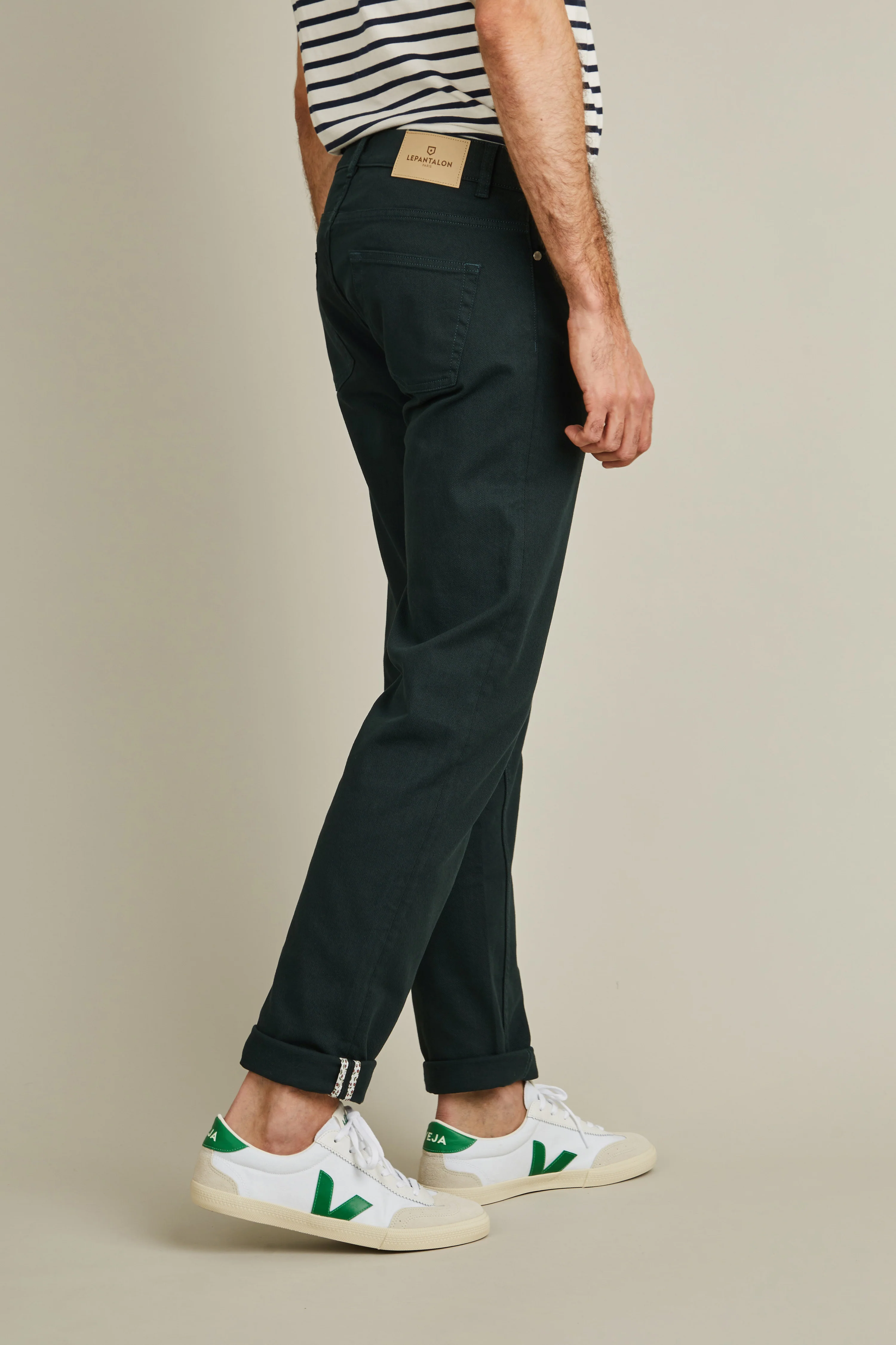 Jean coloré vert anglais - Image 5