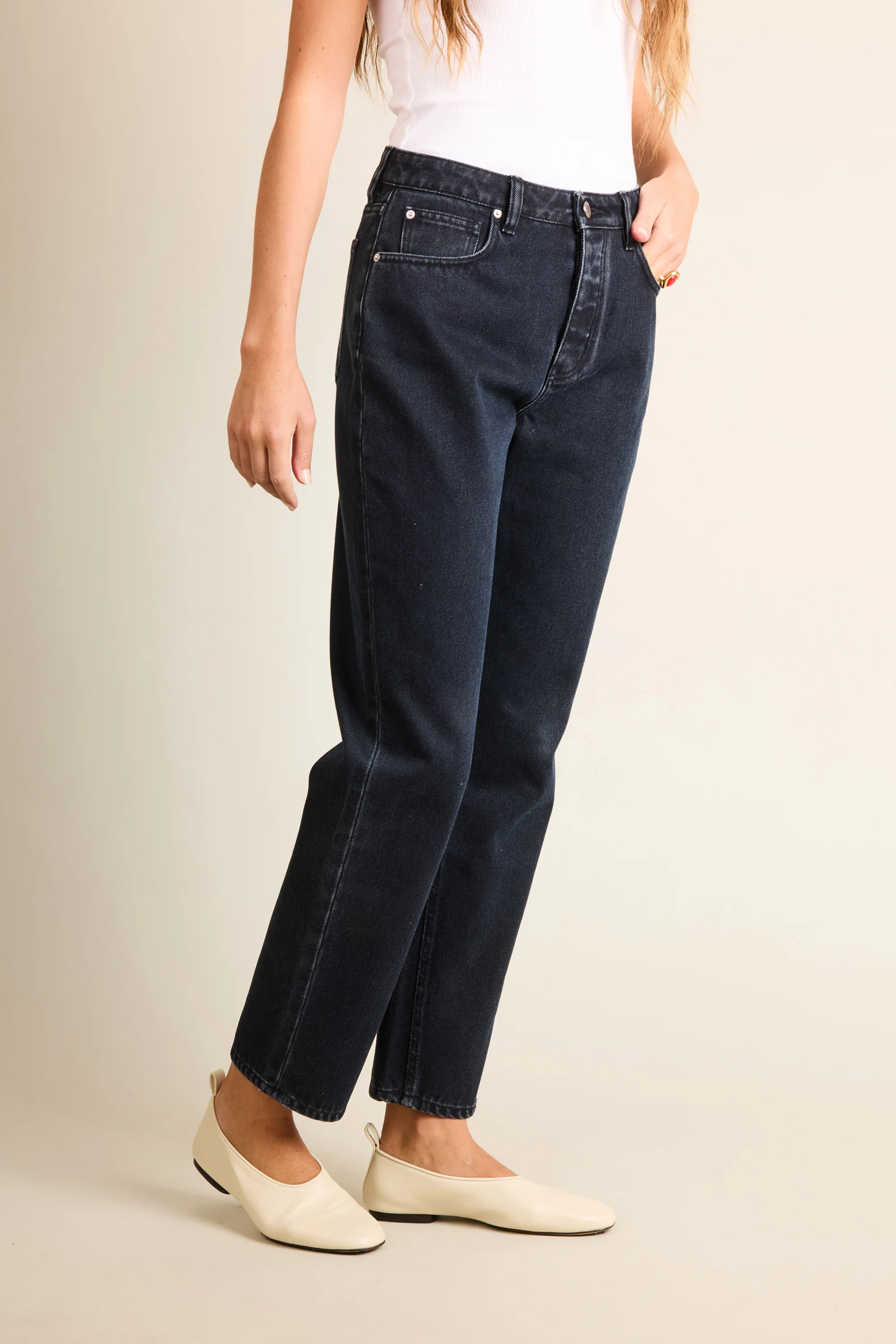 Jean droit noir v2 - Image 3