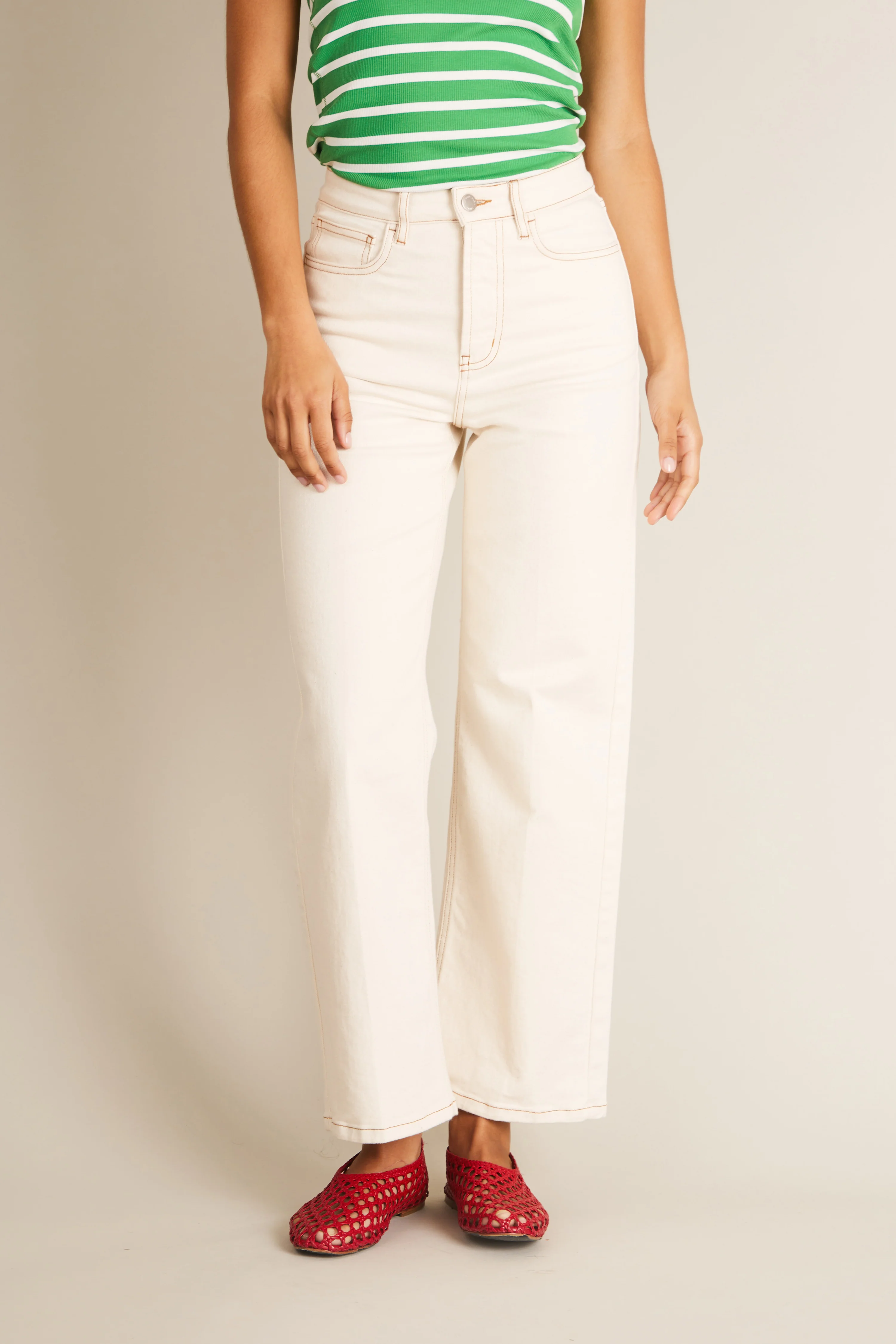 Jean flare écru - Image 7