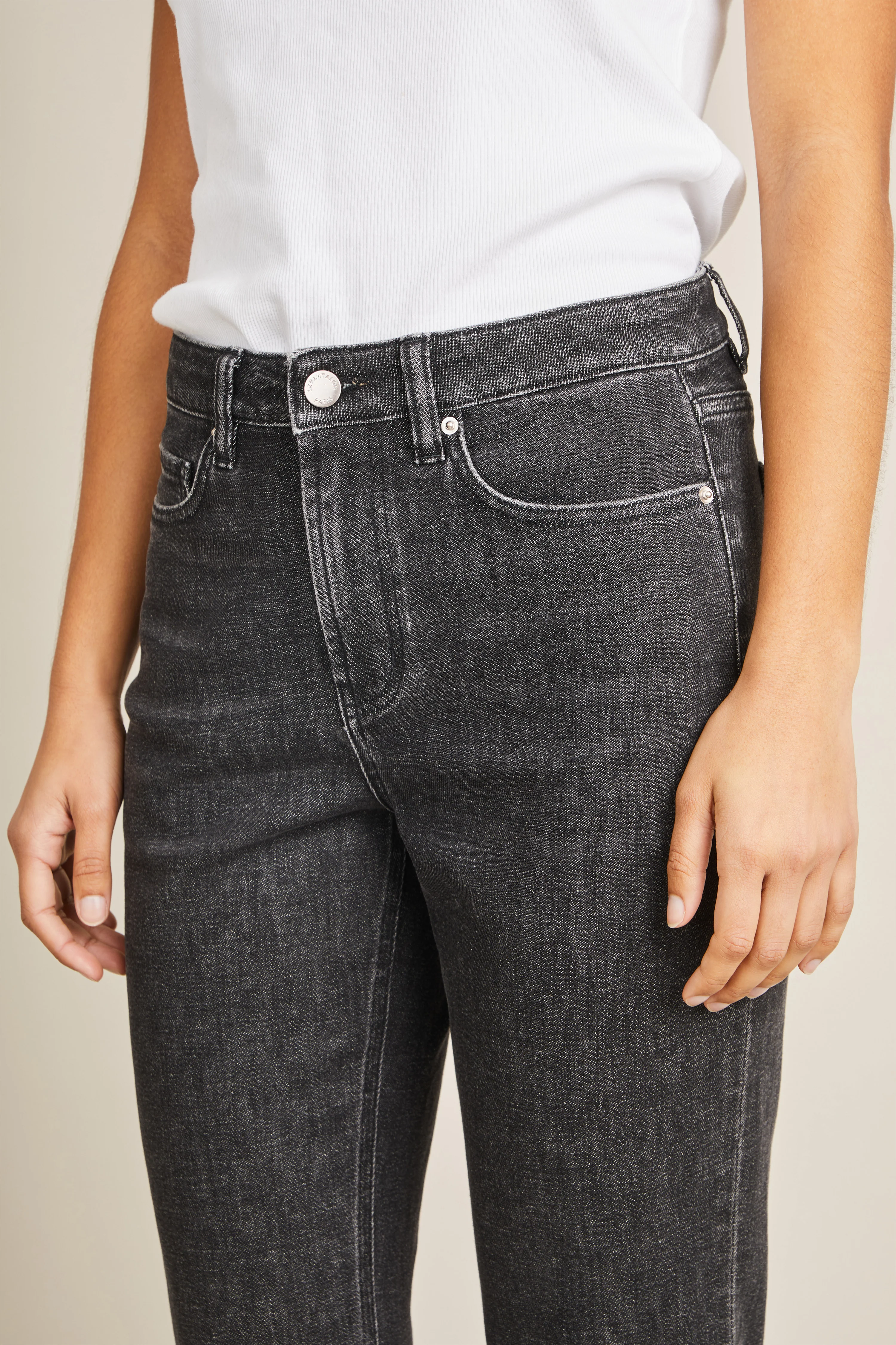 Jean girlfriend gris - Image 3