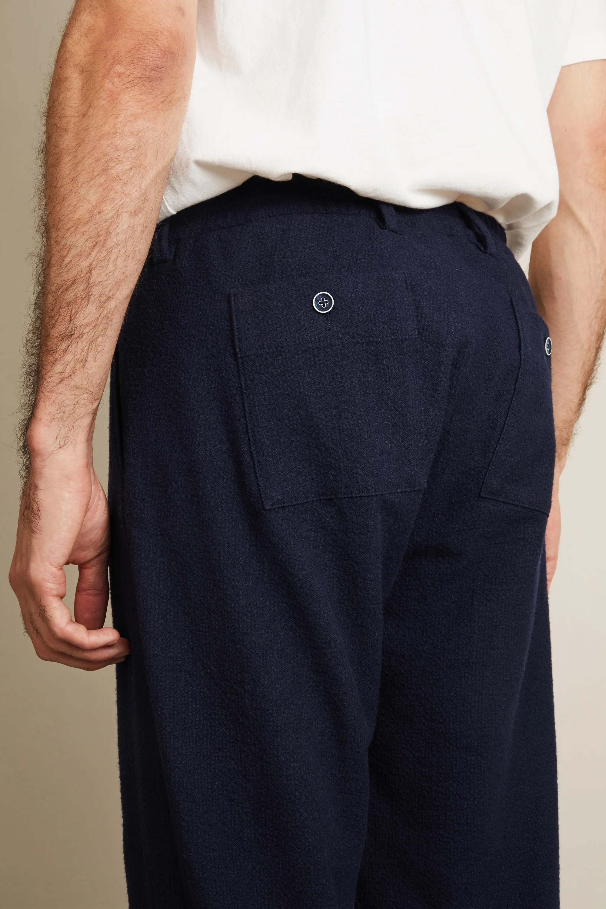 Jogpant seersucker laine bleu marine - Image 7