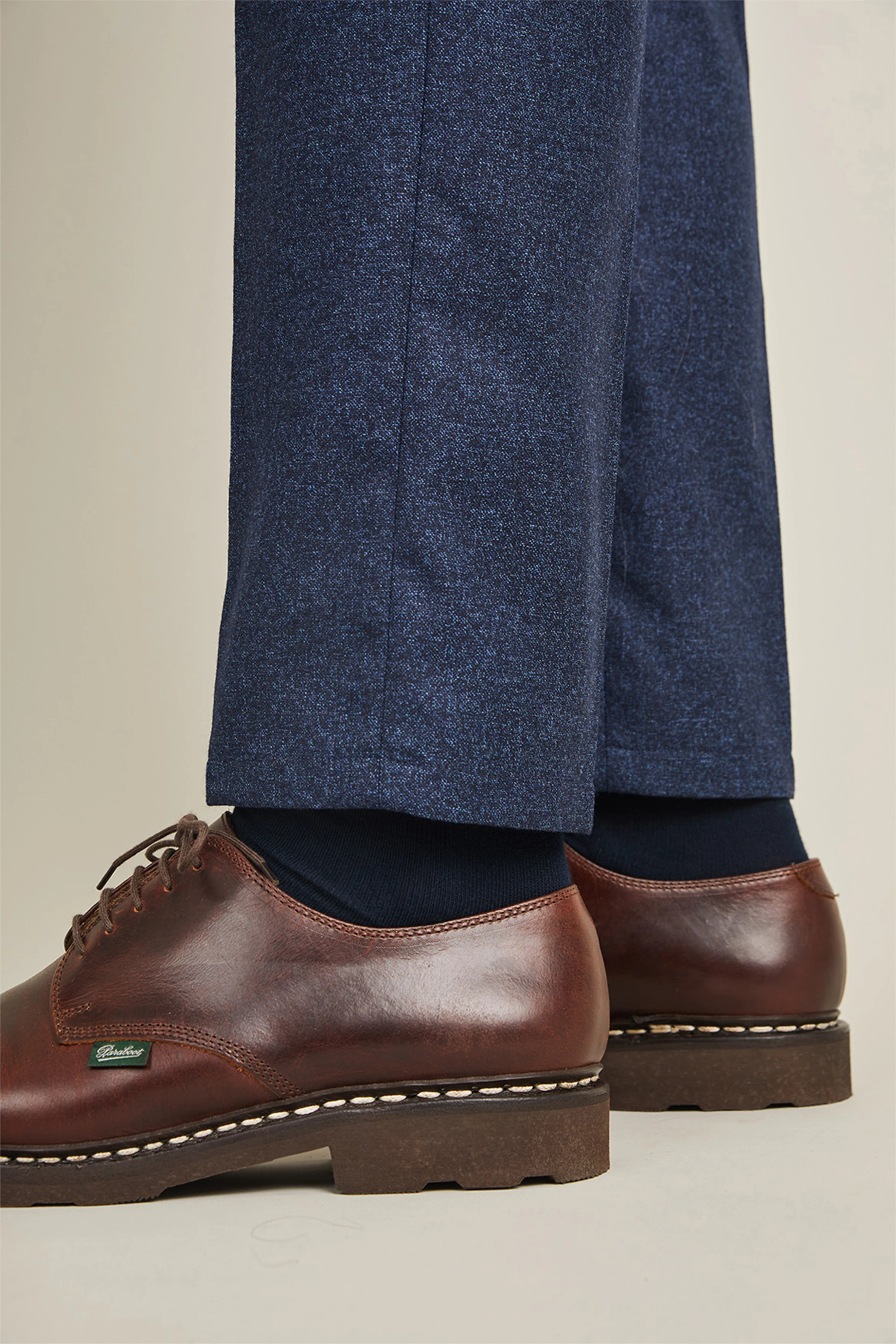 Pantalon à pinces flanelle bleu marine - Image 6