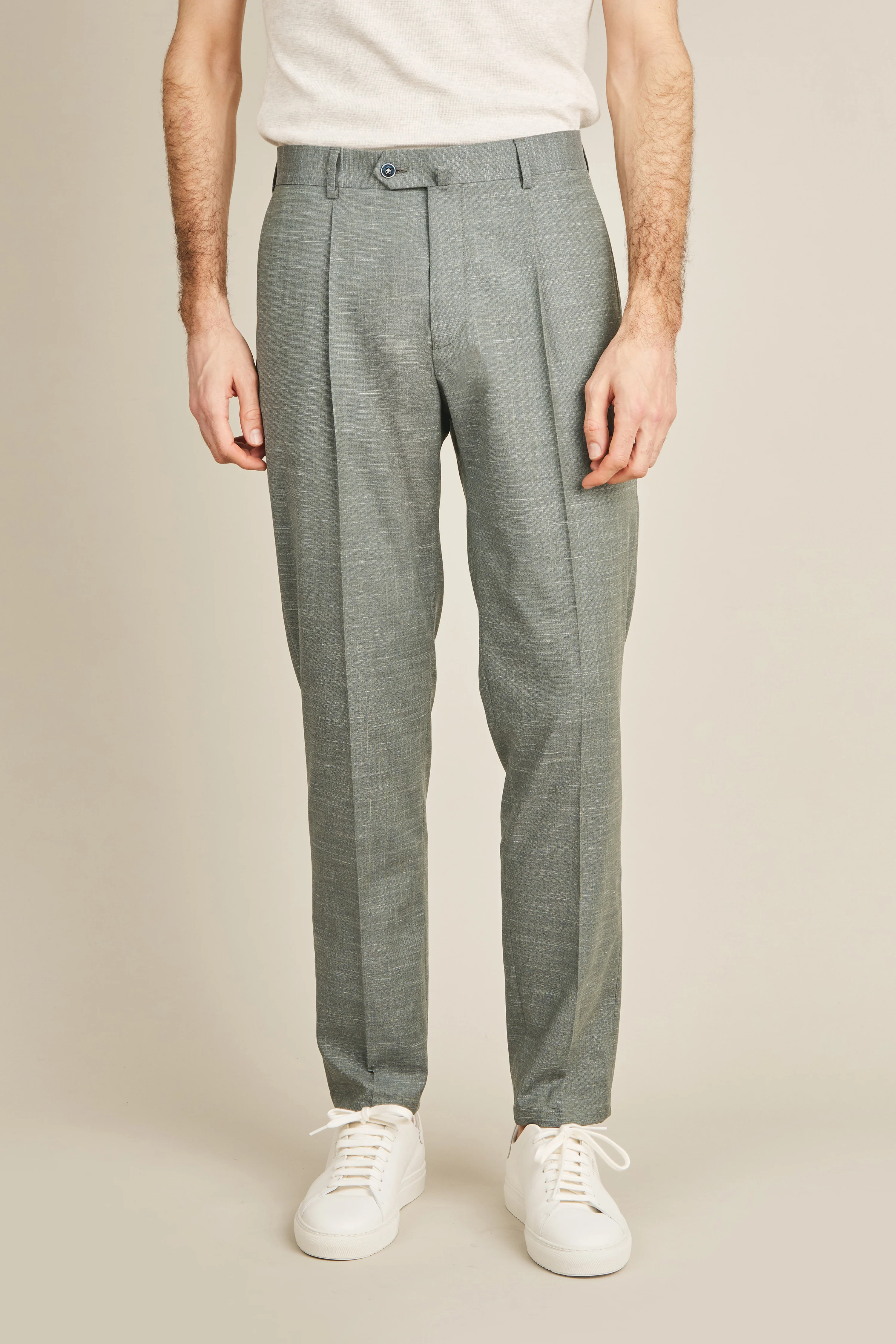 Pantalon flanelle à pinces léger