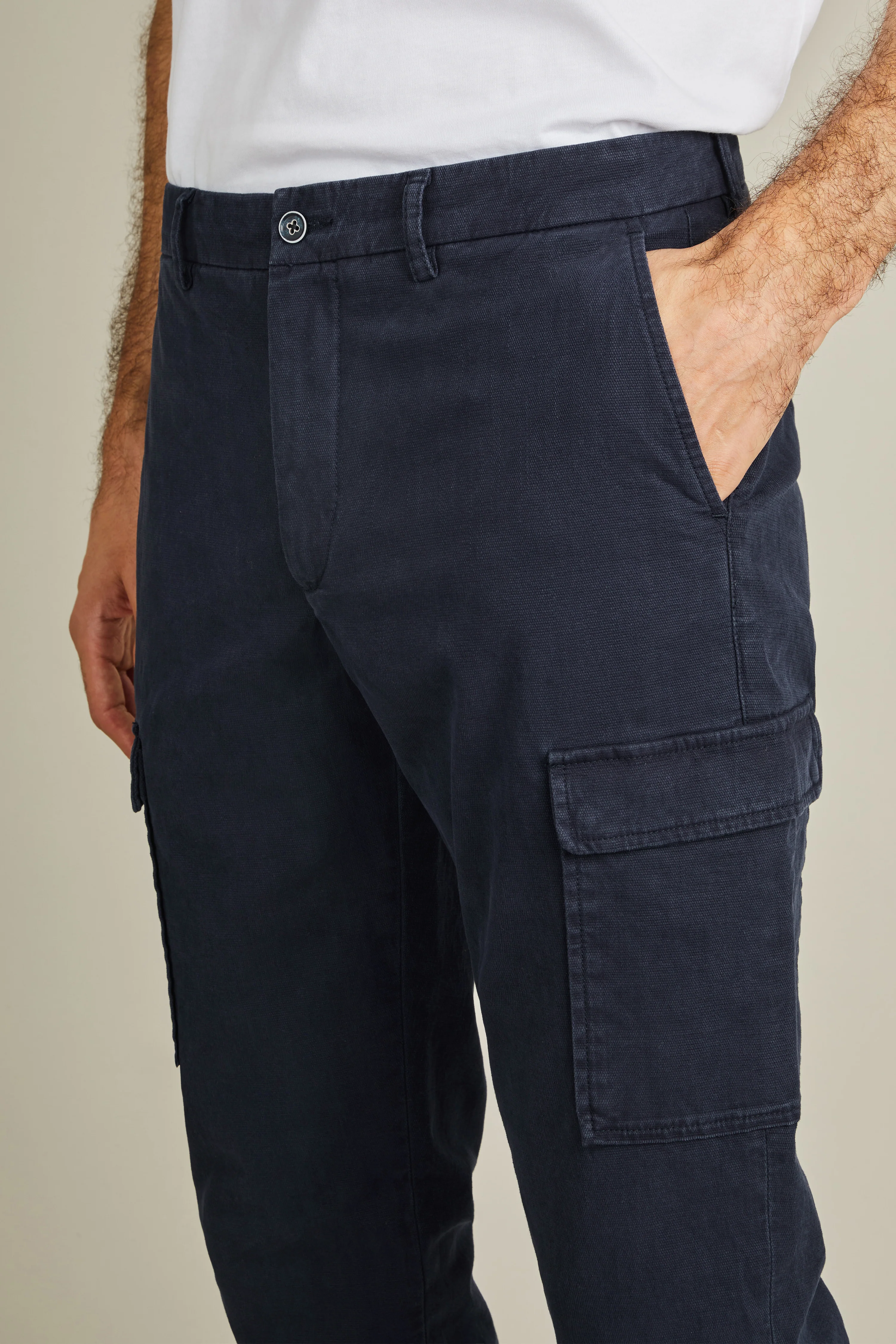 Pantalon cargo bleu marine - Image 3