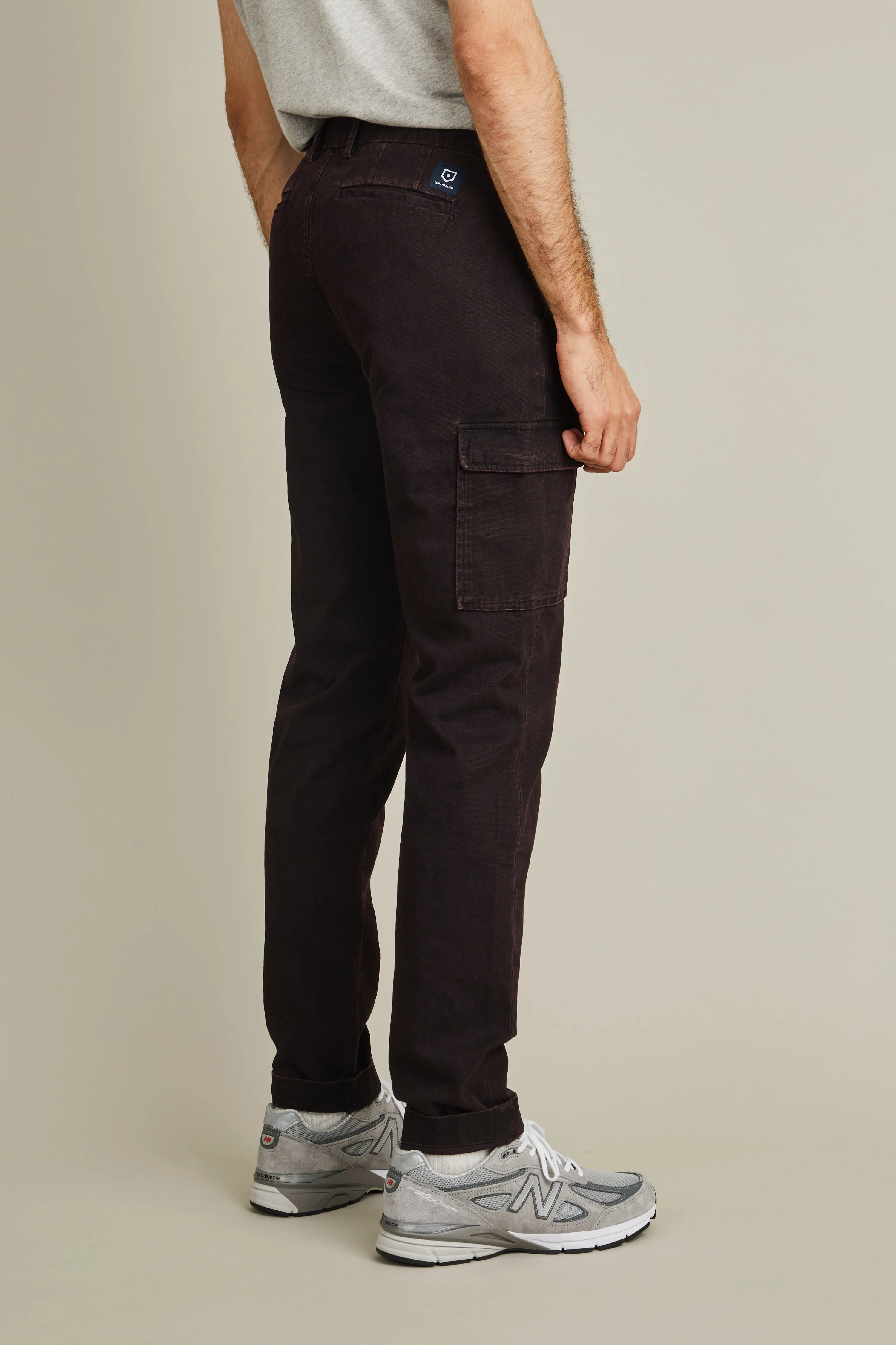 Pantalon cargo bordeaux - Image 3