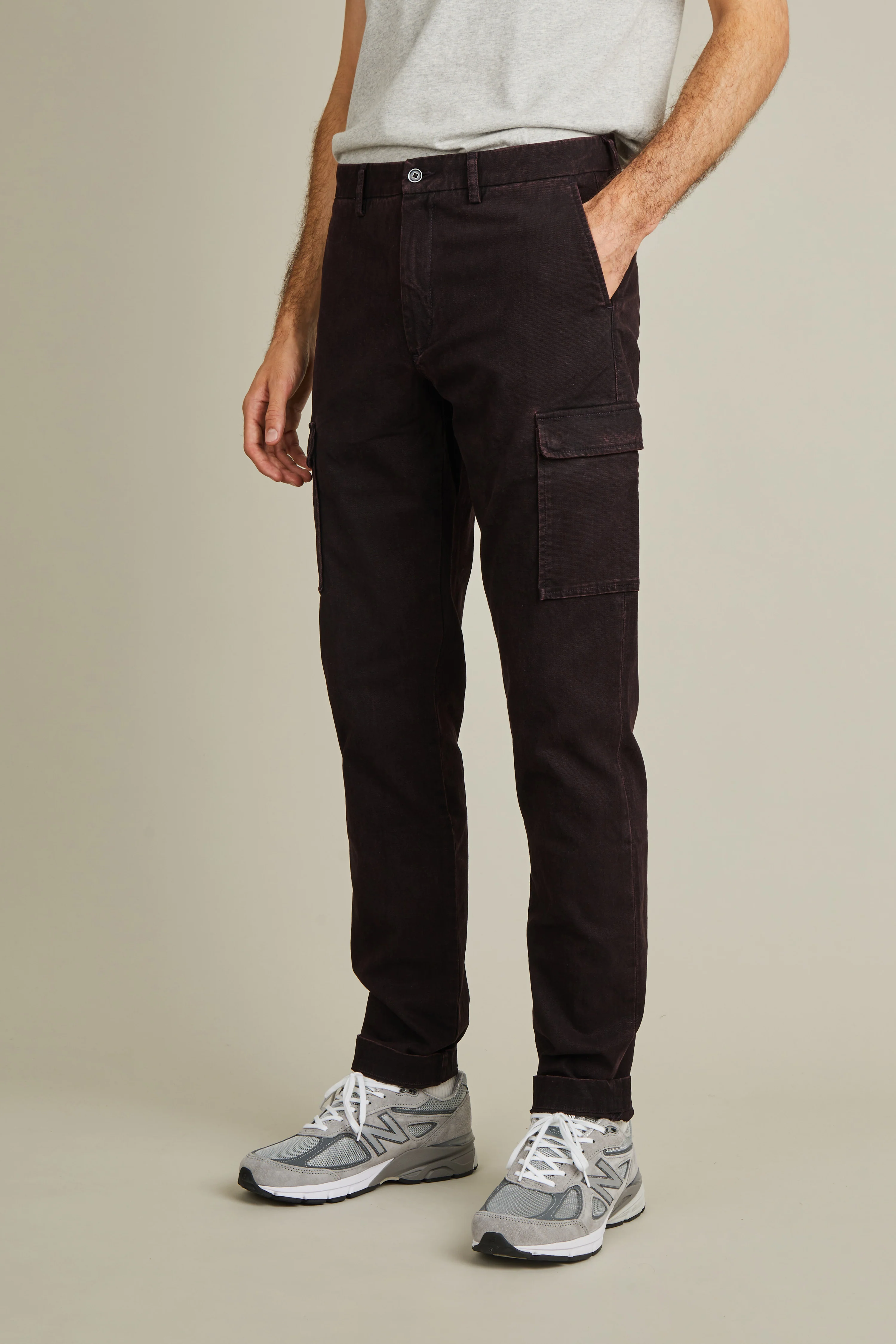 Pantalon cargo bordeaux - Image 4