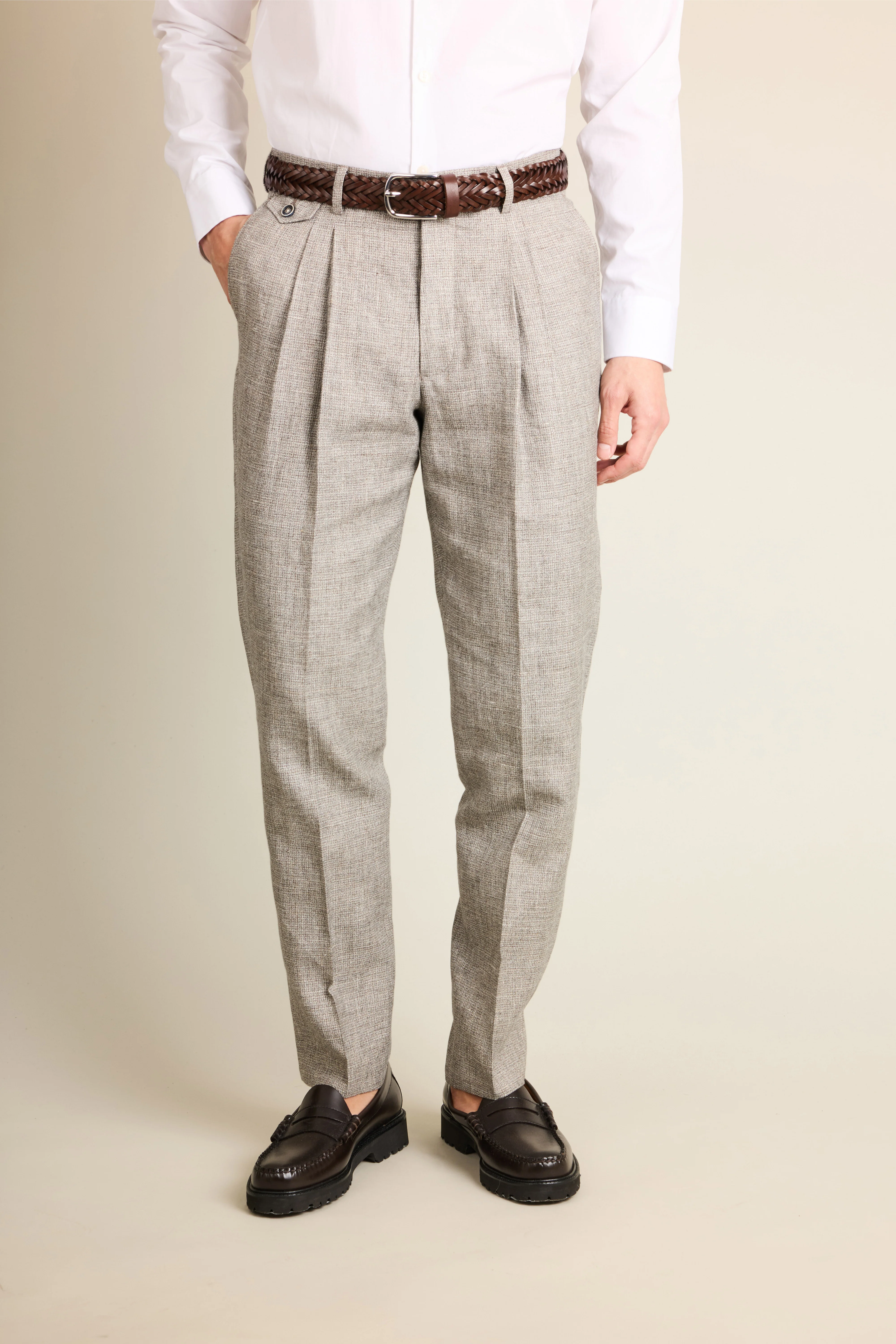 Pantalon double pinces léger pied de puce - Image 4