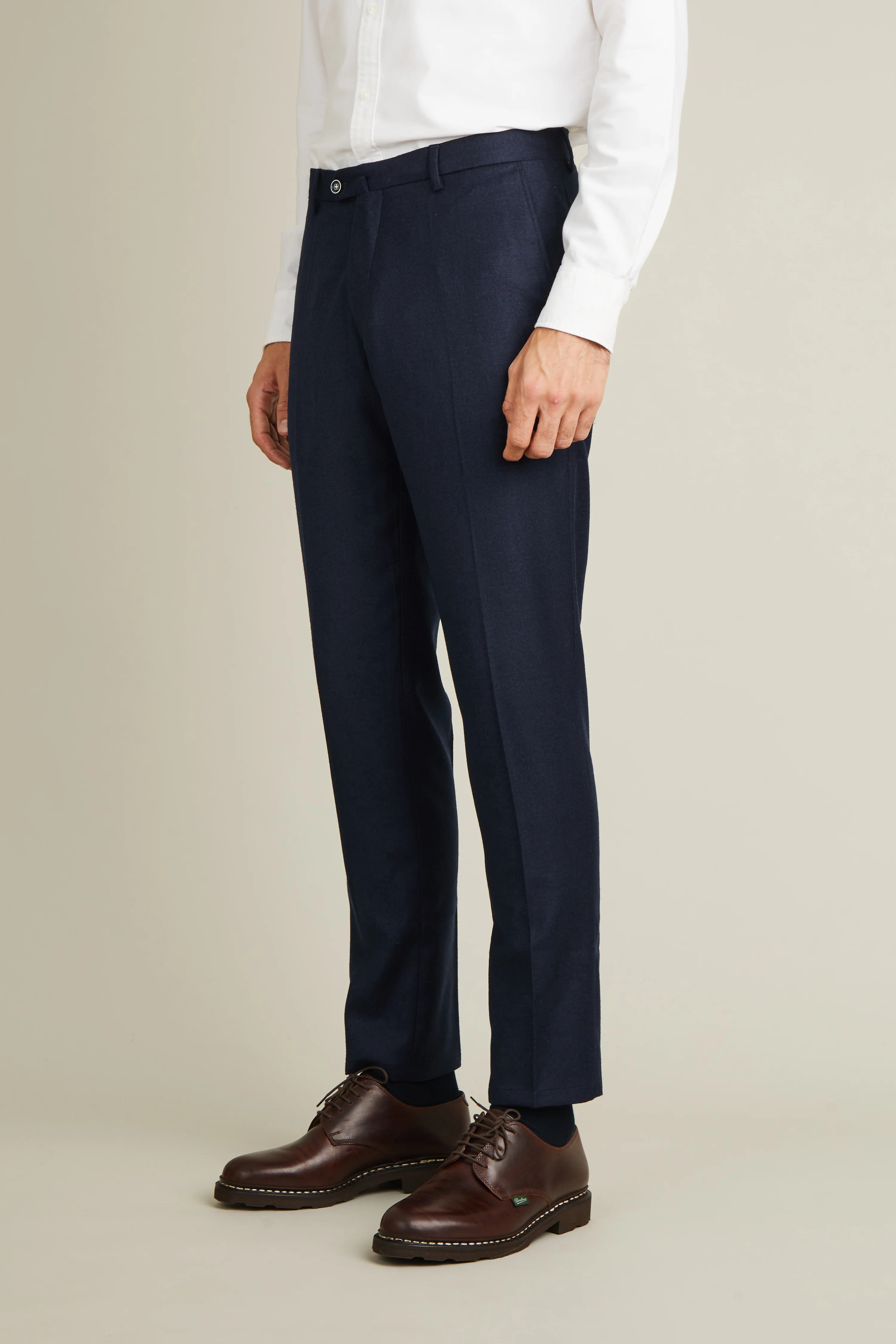 Pantalon flanelle bleu chiné - Image 4