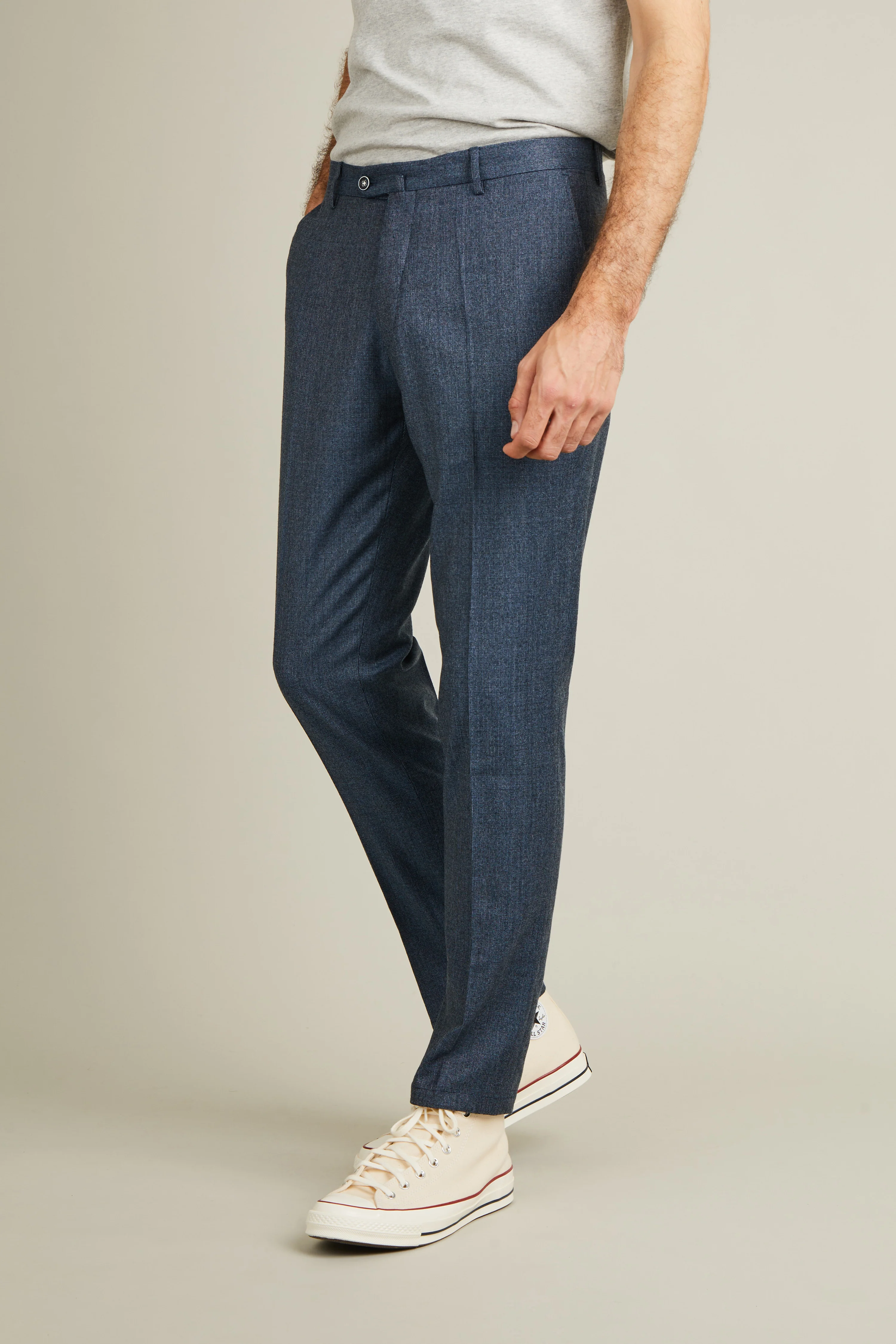 Pantalon flanelle bleu tweed - Image 4