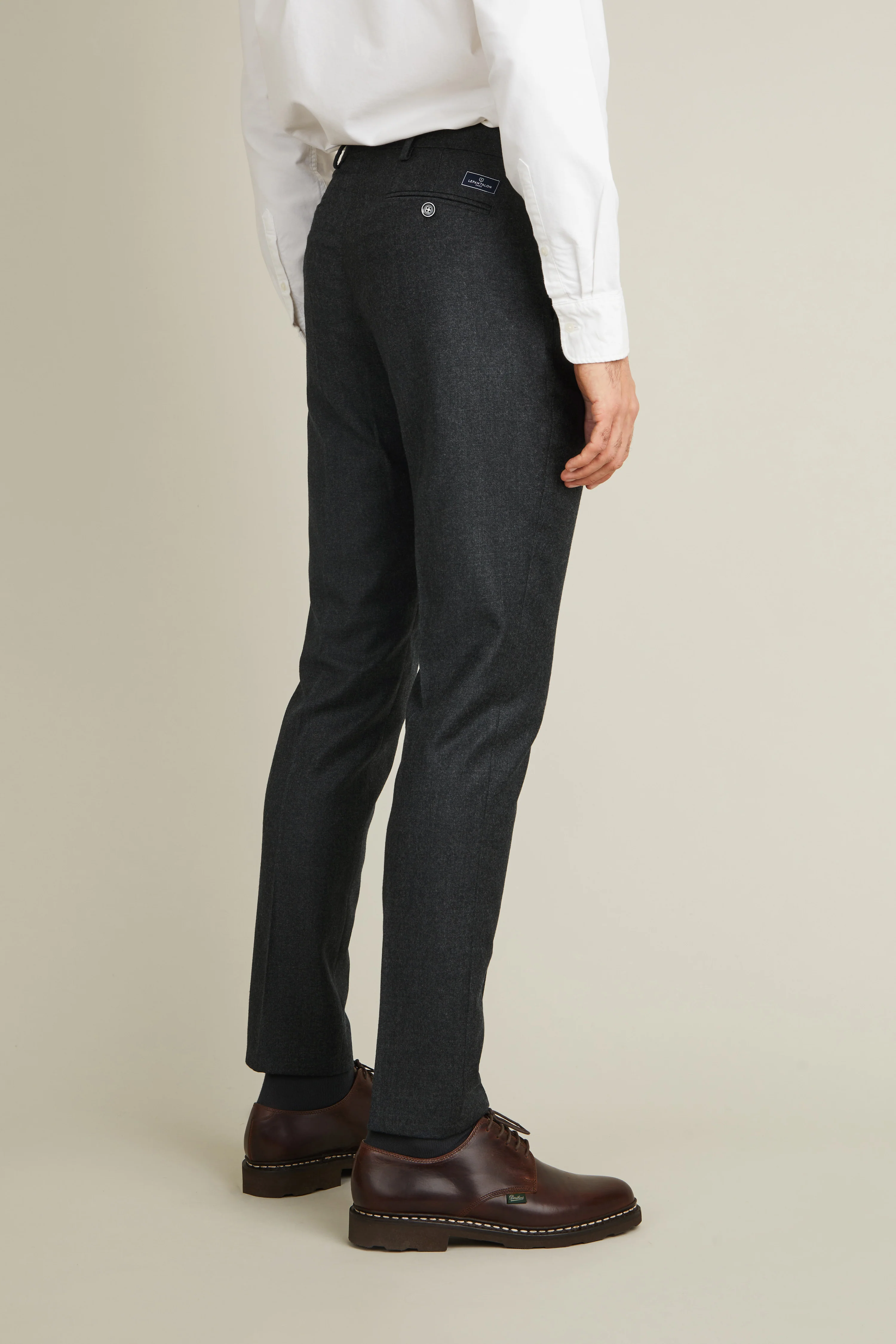 Pantalon flanelle gris anthracite - Image 5
