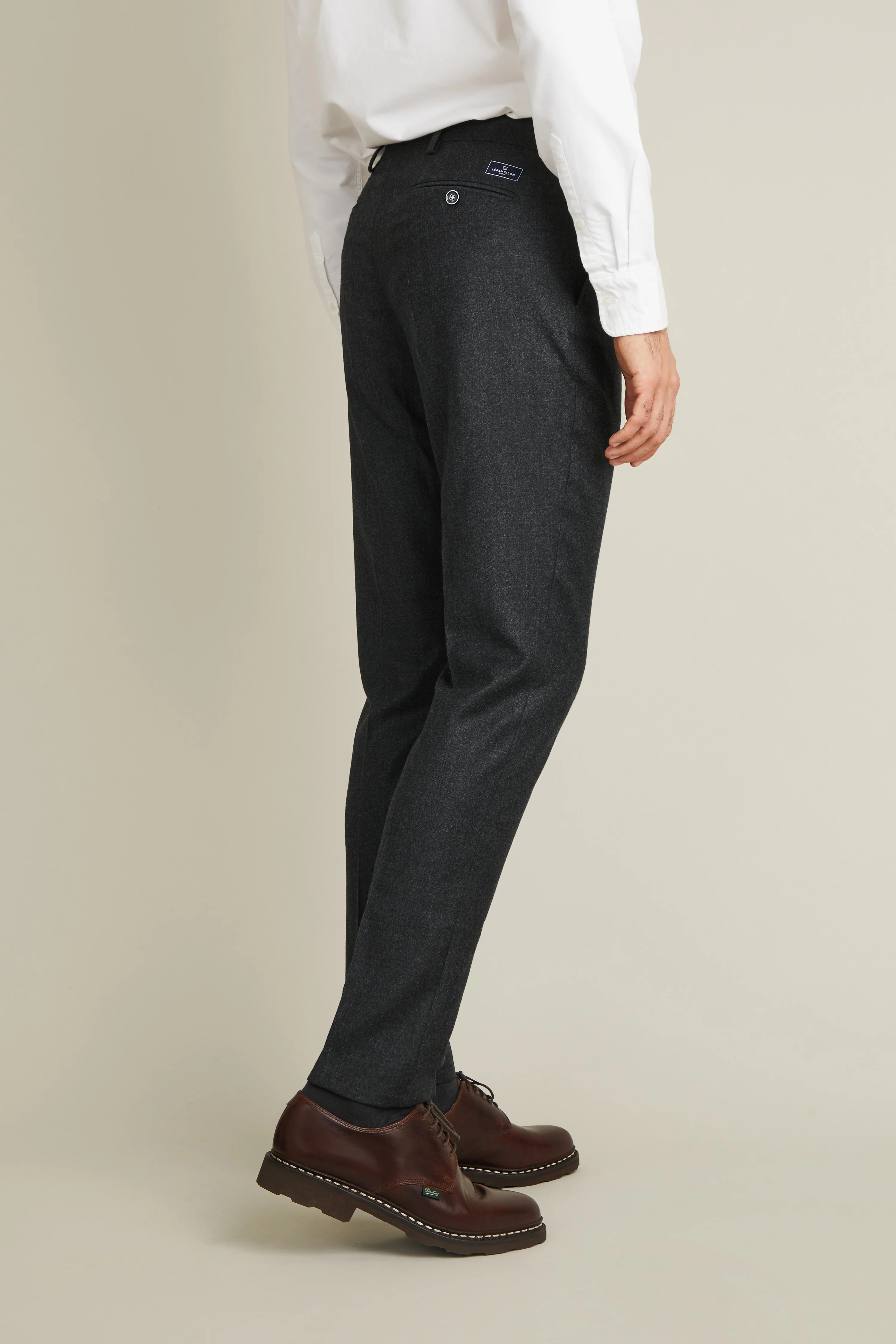 Pantalon flanelle gris anthracite - Image 8