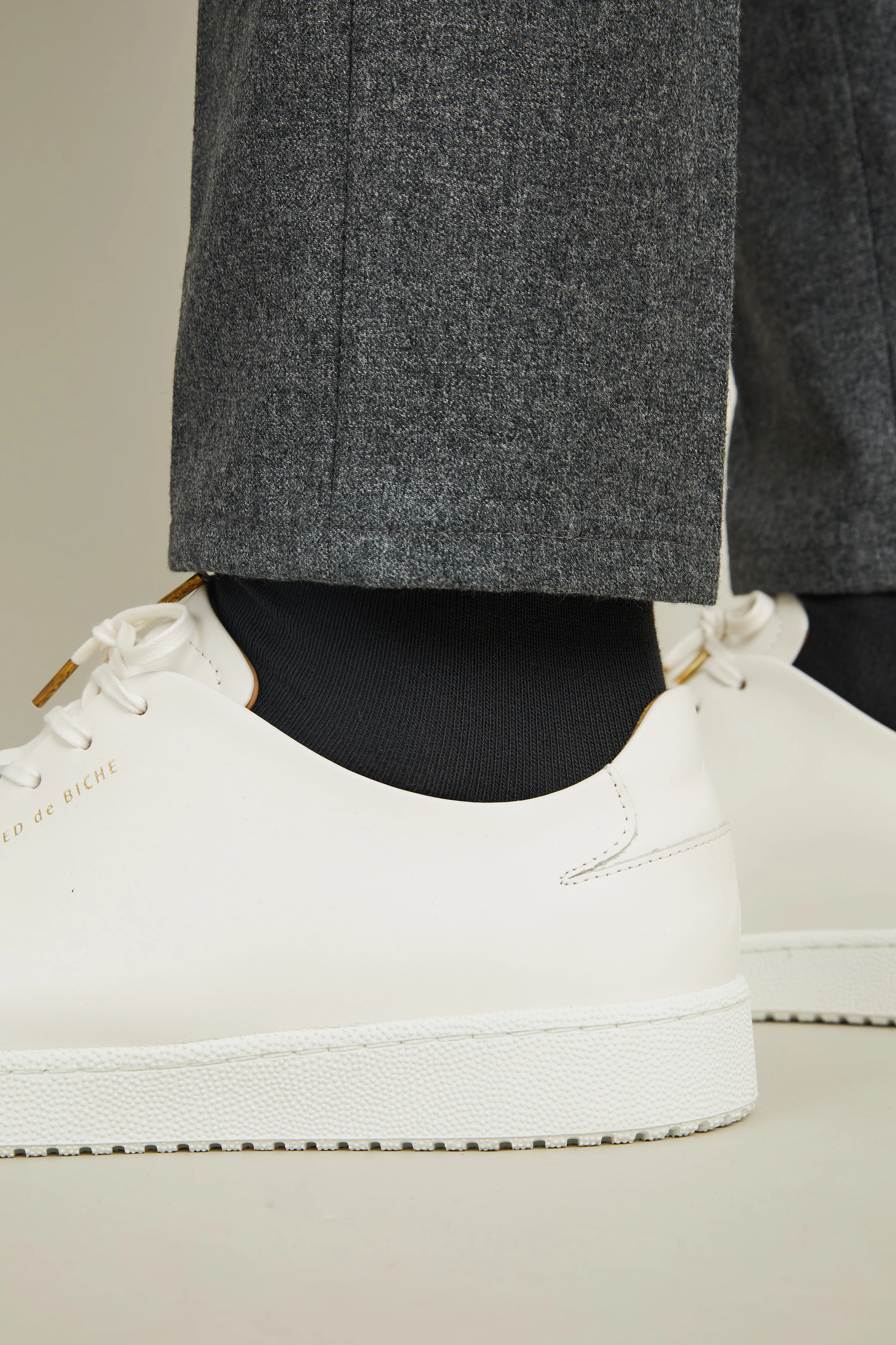 Pantalon flanelle gris chiné - Image 6