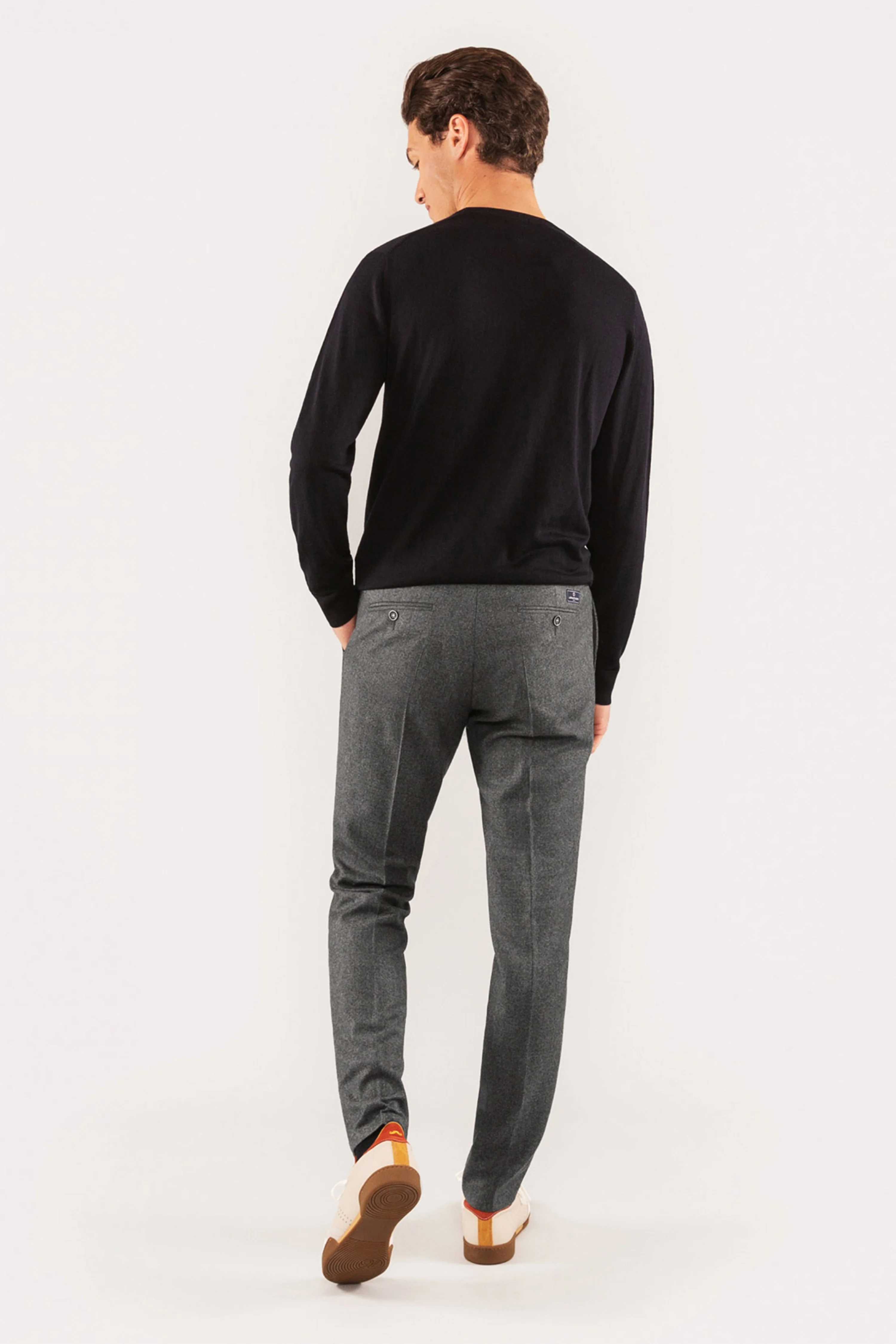 Pantalon flanelle Gris Chiné v1 - Image 3