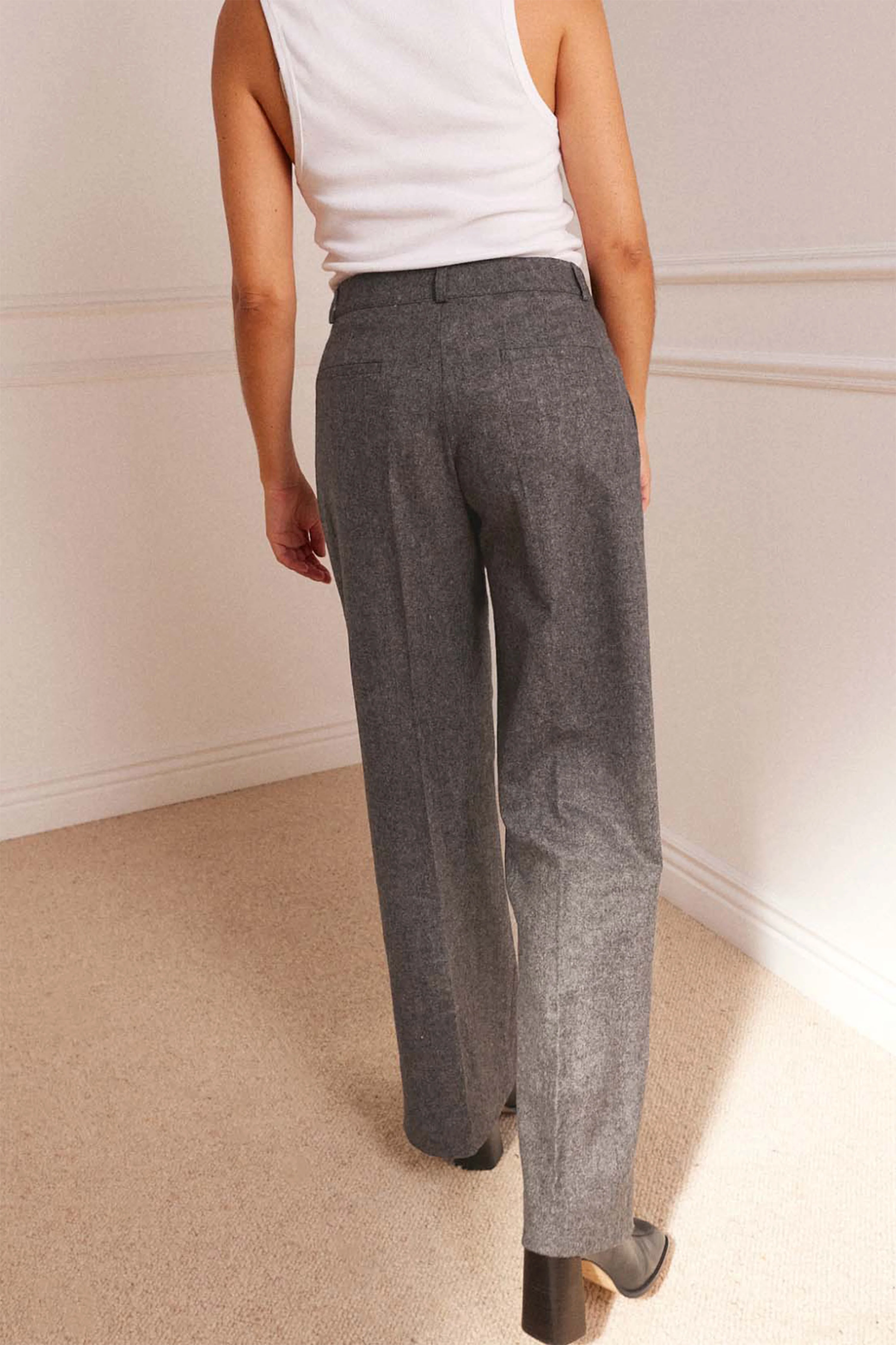 Pantalon Flanelle Palazzo Gris (ancienne version) - Image 3