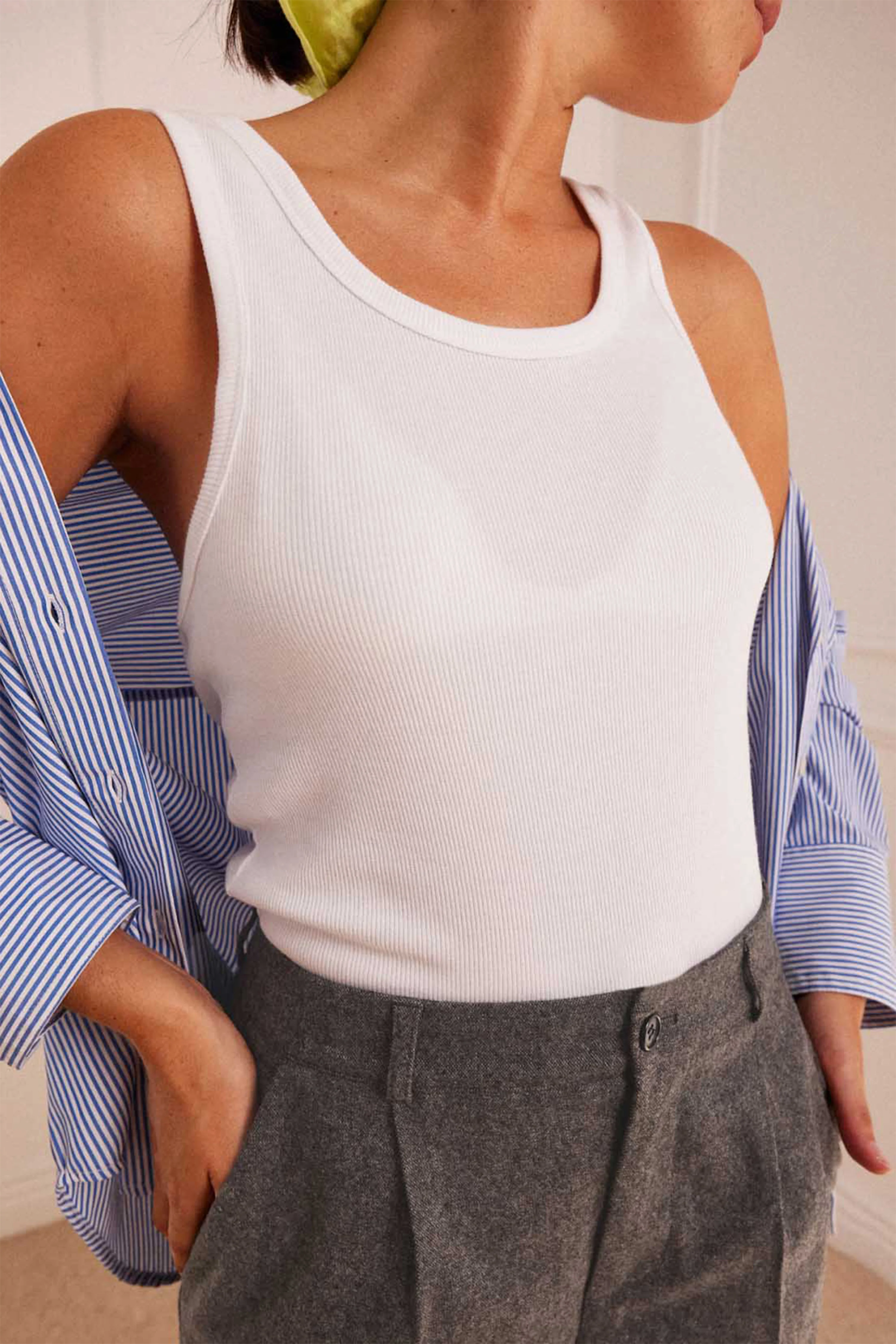 Pantalon Flanelle Palazzo Gris (ancienne version) - Image 6