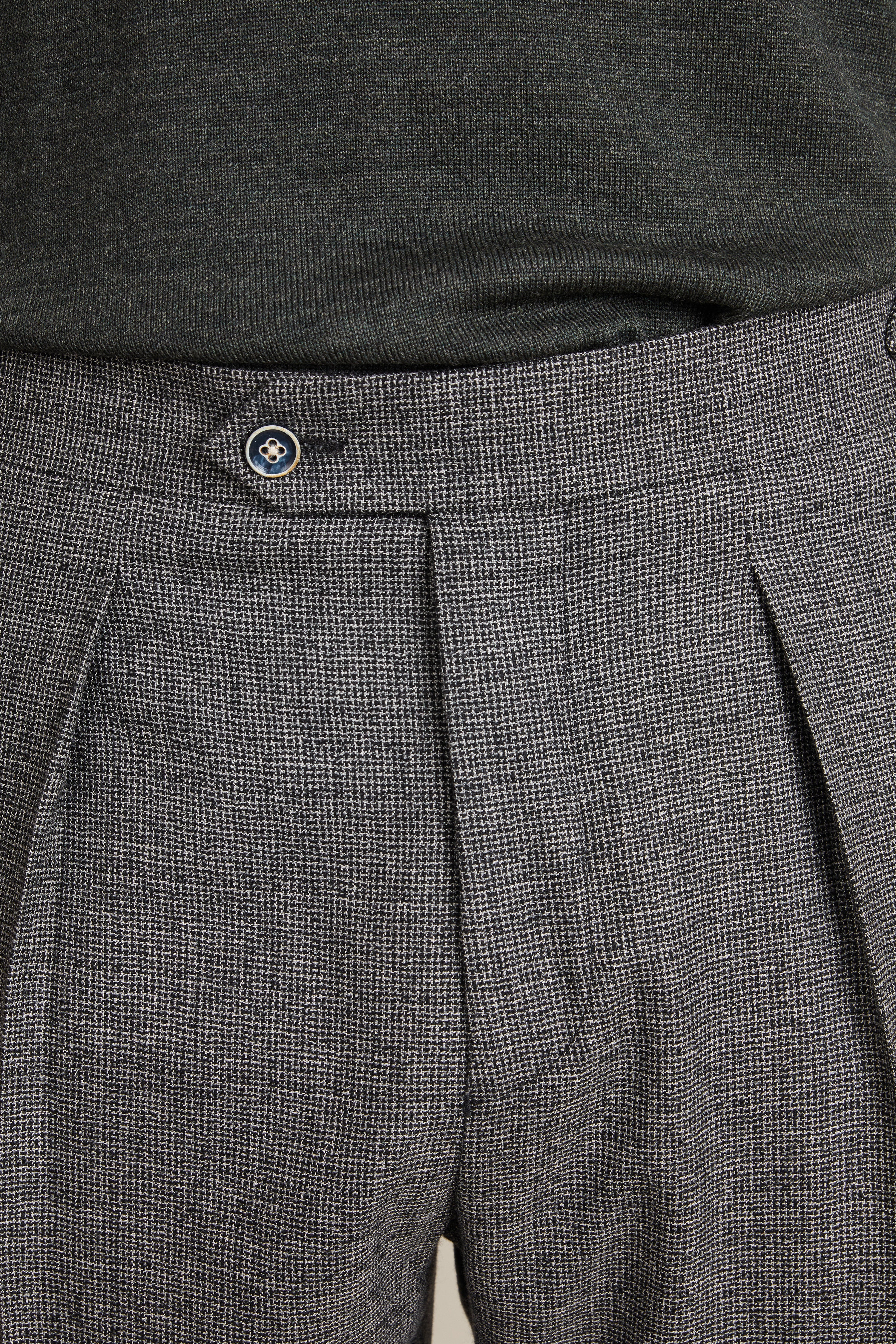 Pantalon patte de serrage laine gris - Image 4