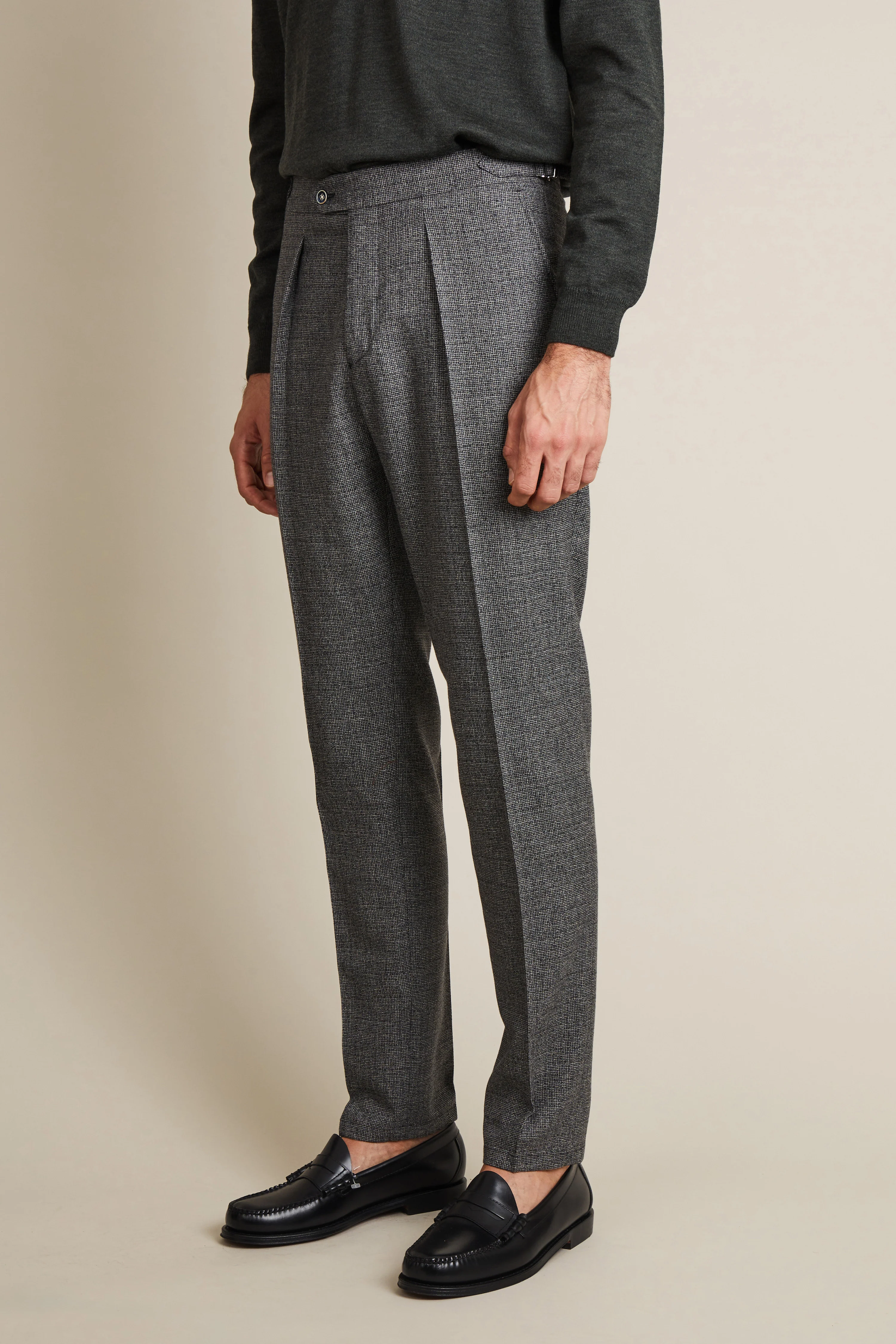 Pantalon patte de serrage laine gris - Image 5