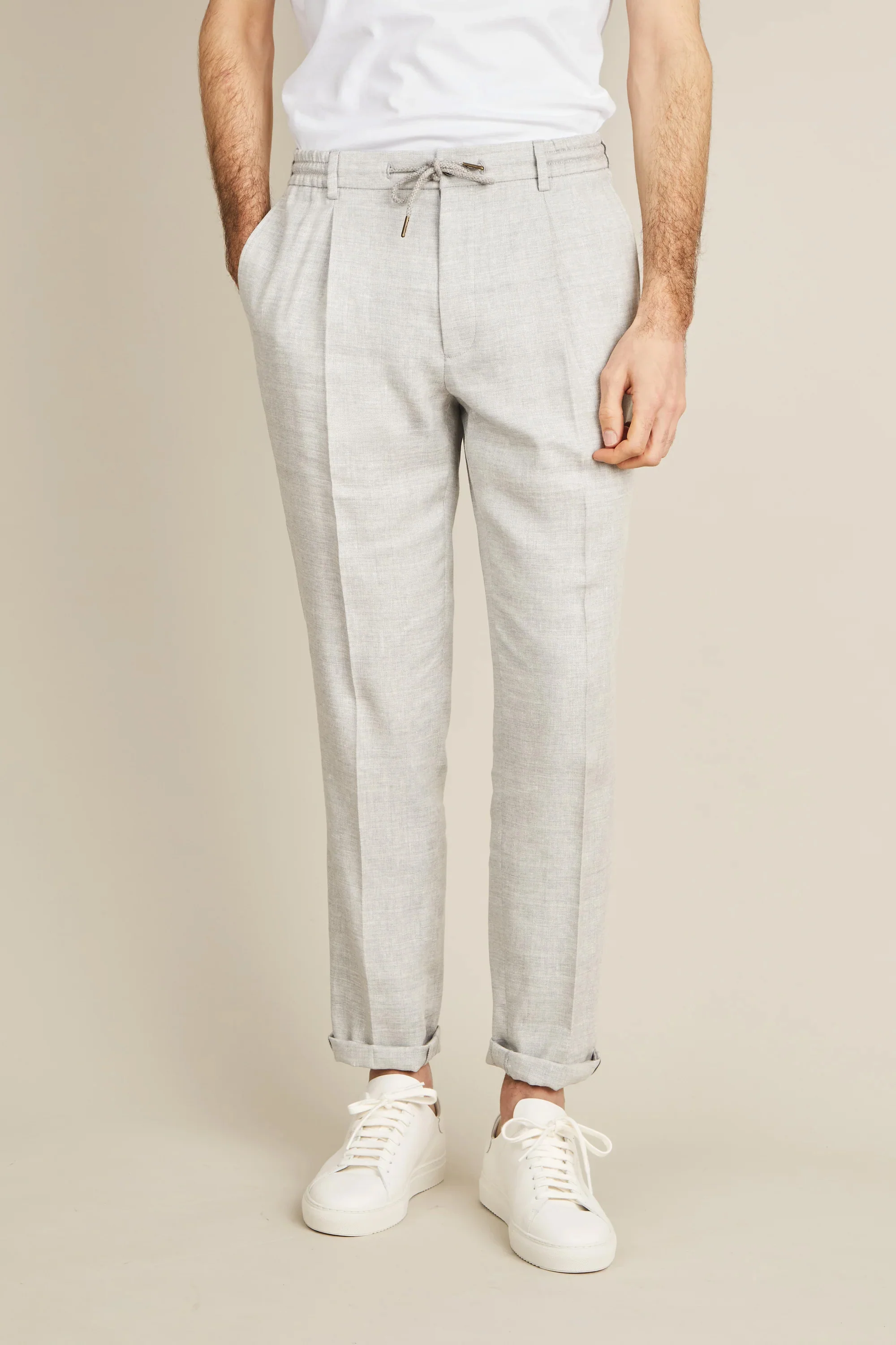 Pantalon jogpant chevron gris clair - Image 5