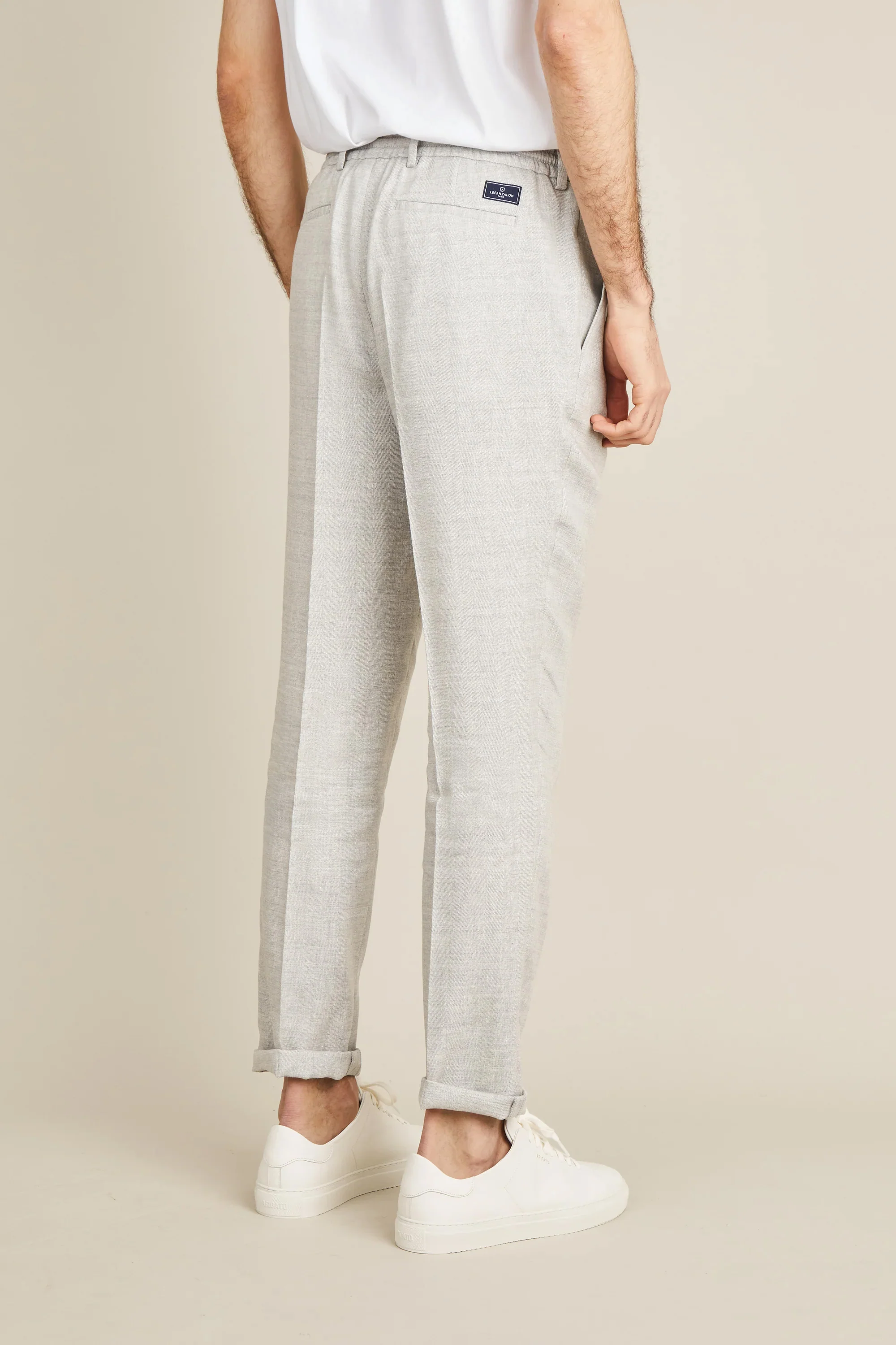 Pantalon jogpant chevron gris clair - Image 8