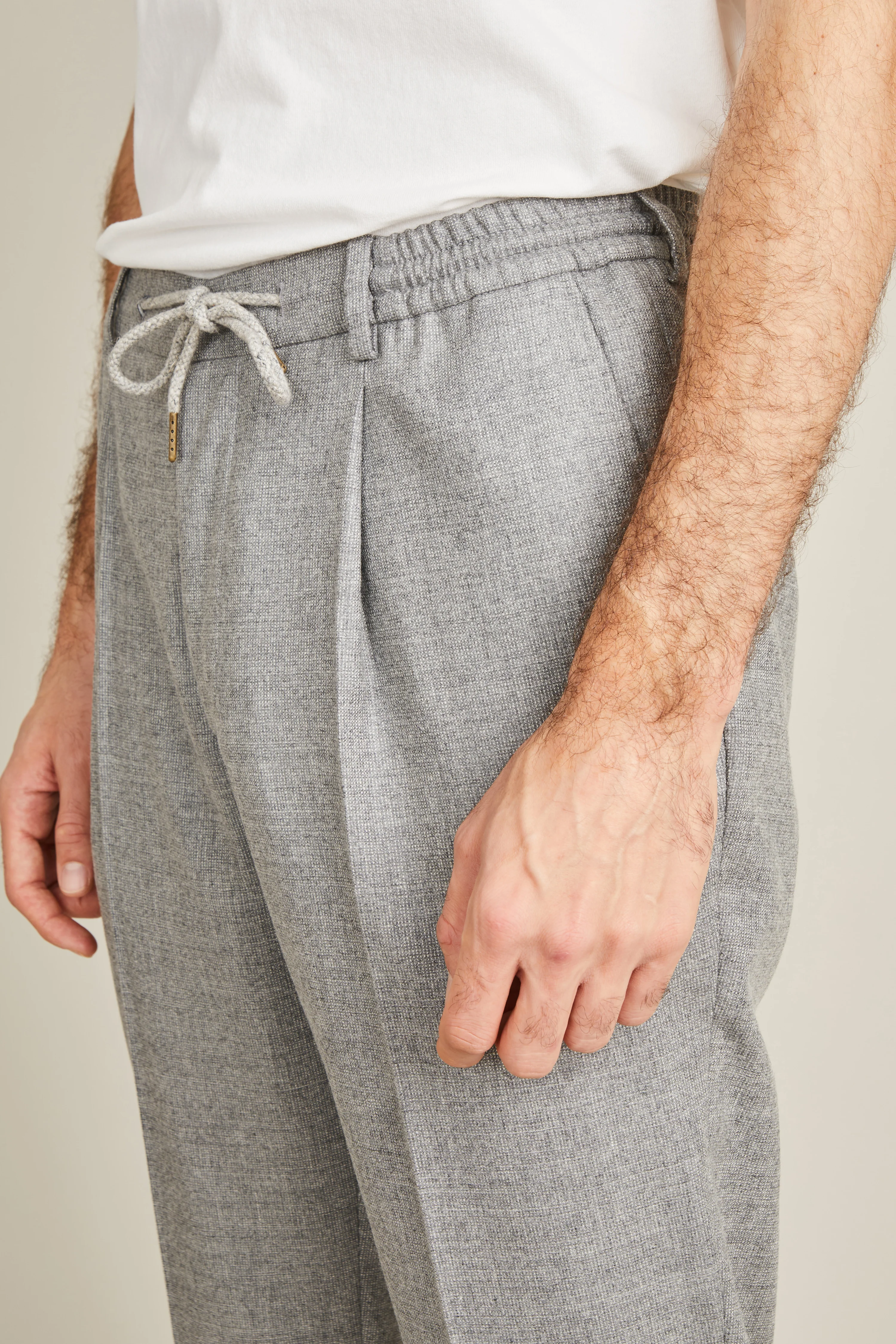 Pantalon jogpant flanelle gris - Image 3