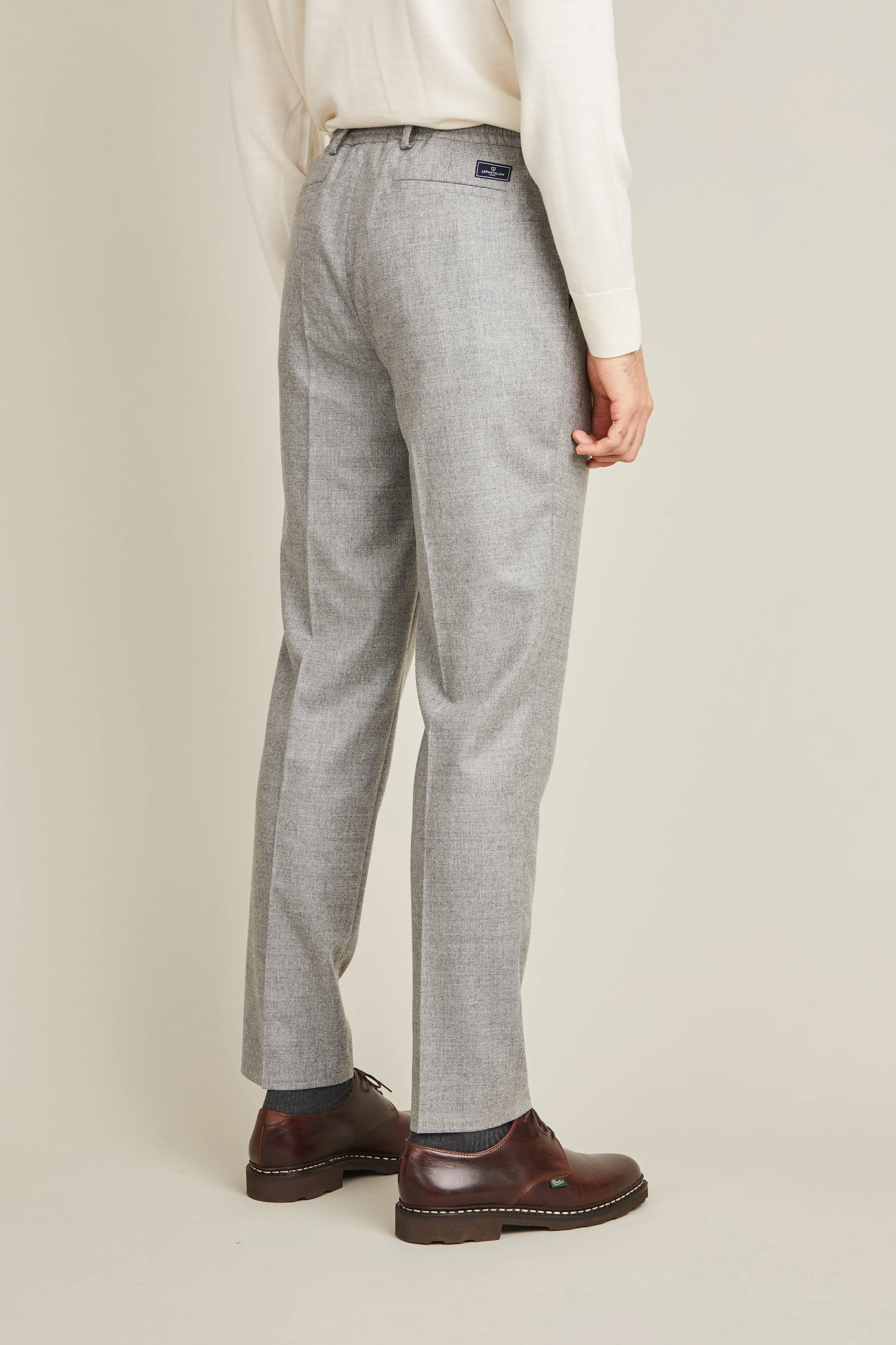 Pantalon jogpant flanelle gris - Image 7