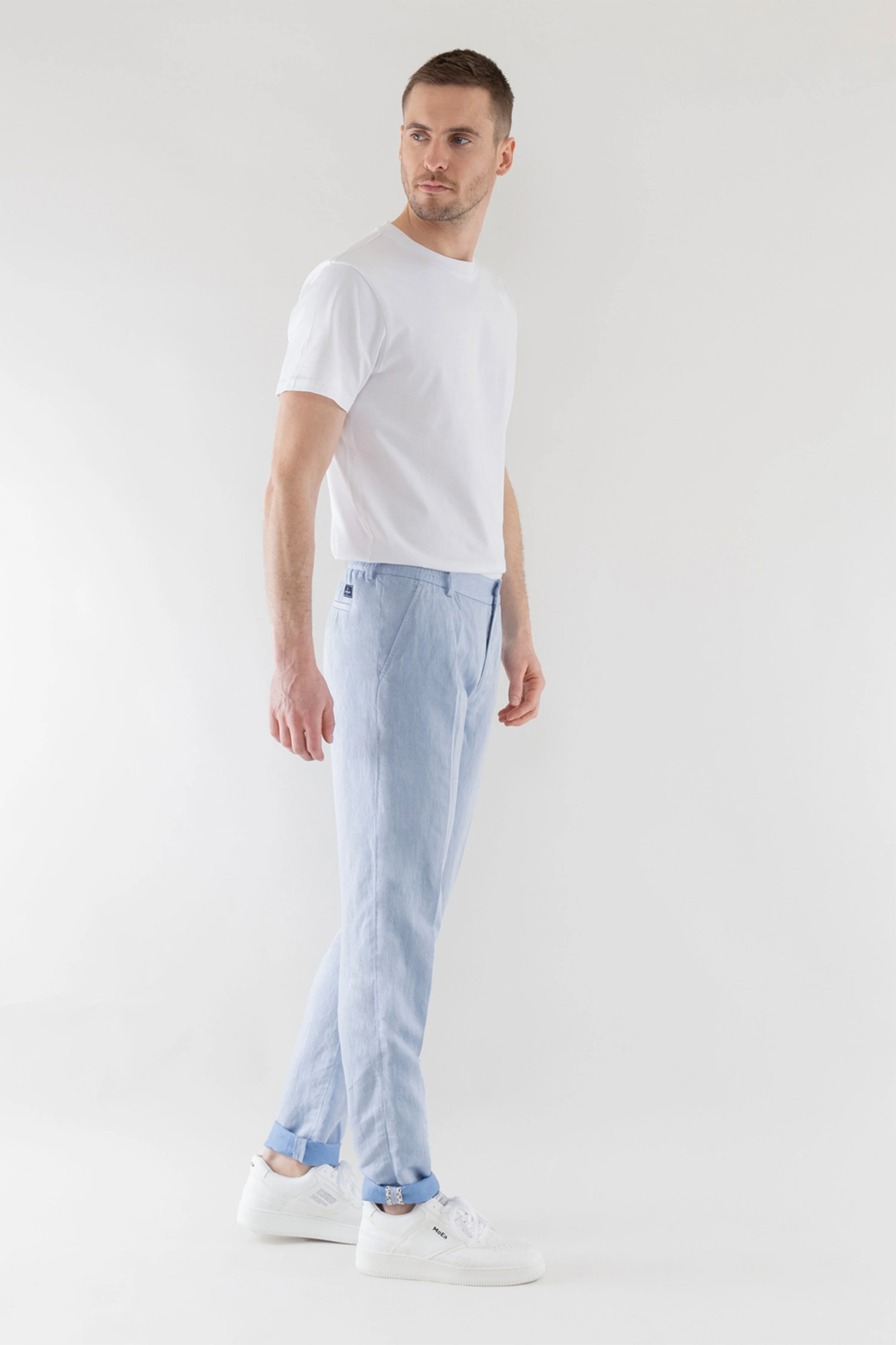 Pantalon à pinces léger bleu ciel - Image 5