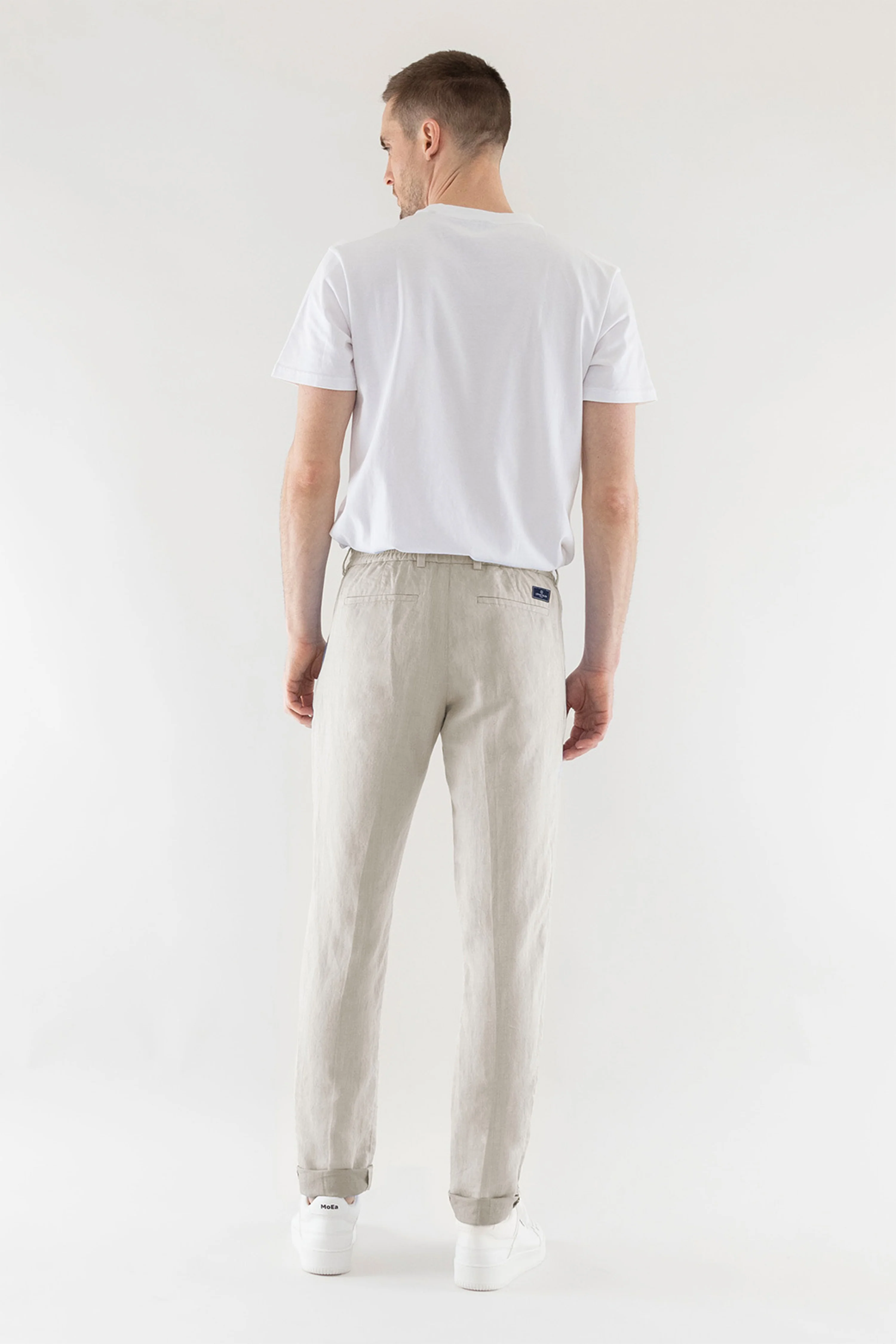 Pantalon à pinces léger gris clair - Image 5